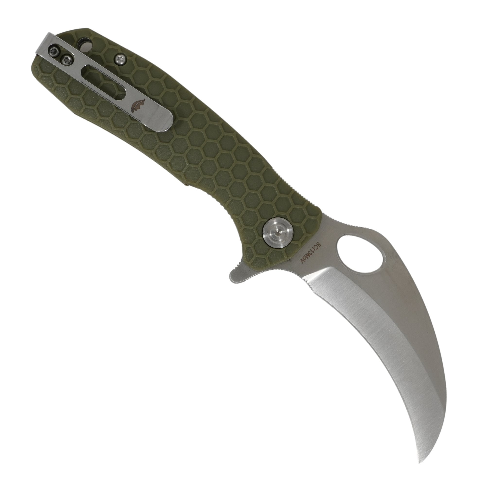 Nóż składany Honey Badger Claw Medium Plain - Green
