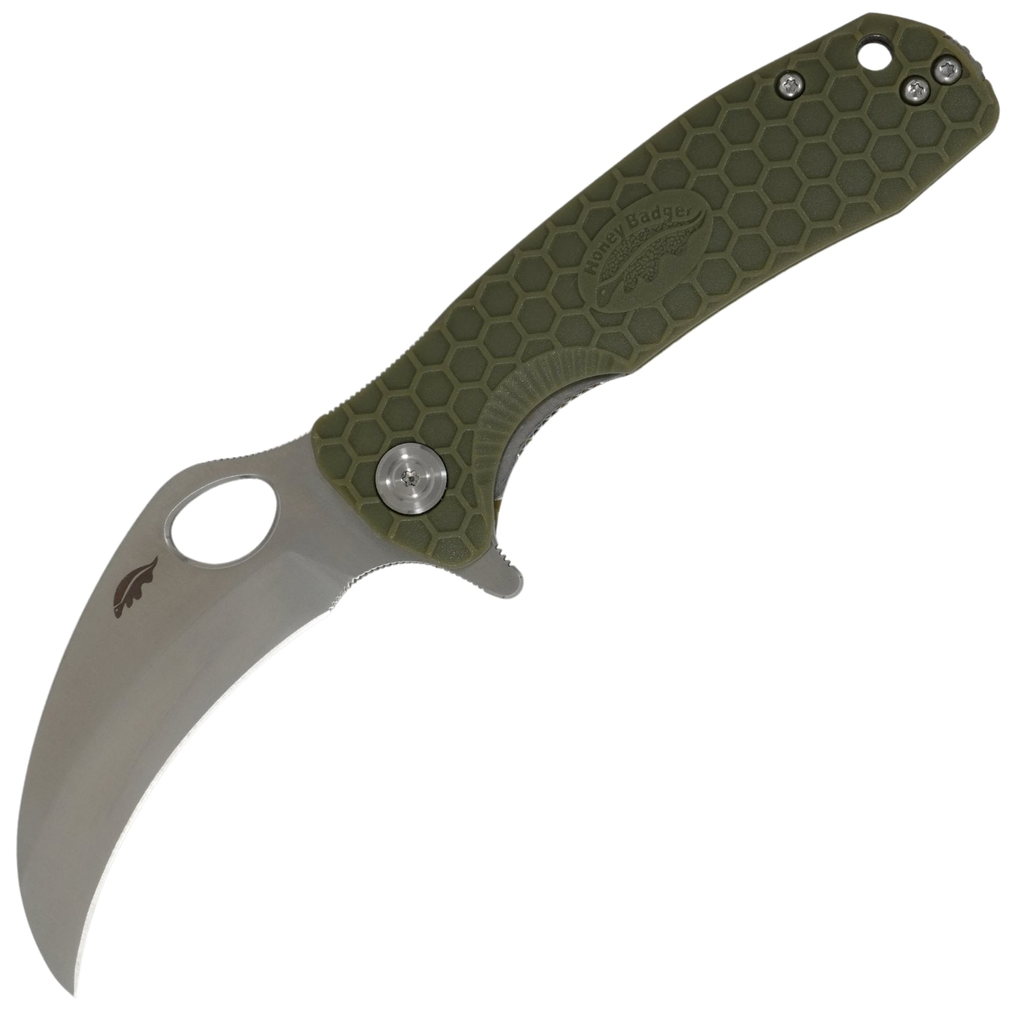 Nóż składany Honey Badger Claw Medium Plain - Green