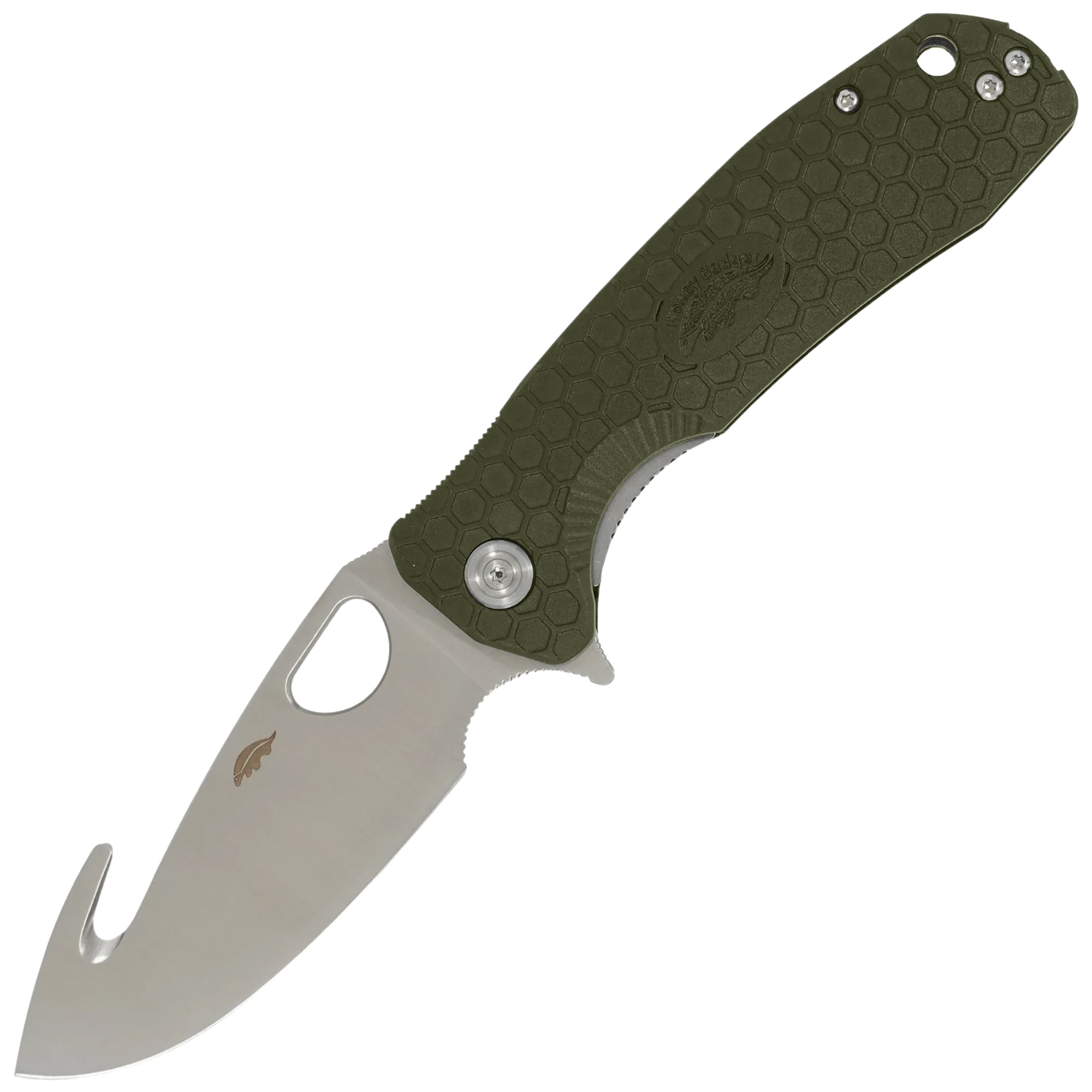 Nóż składany Honey Badger Hook Large 8Cr13MoV - Green