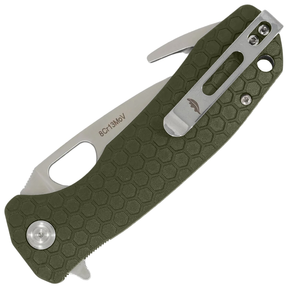 Nóż składany Honey Badger Hook Large 8Cr13MoV - Green