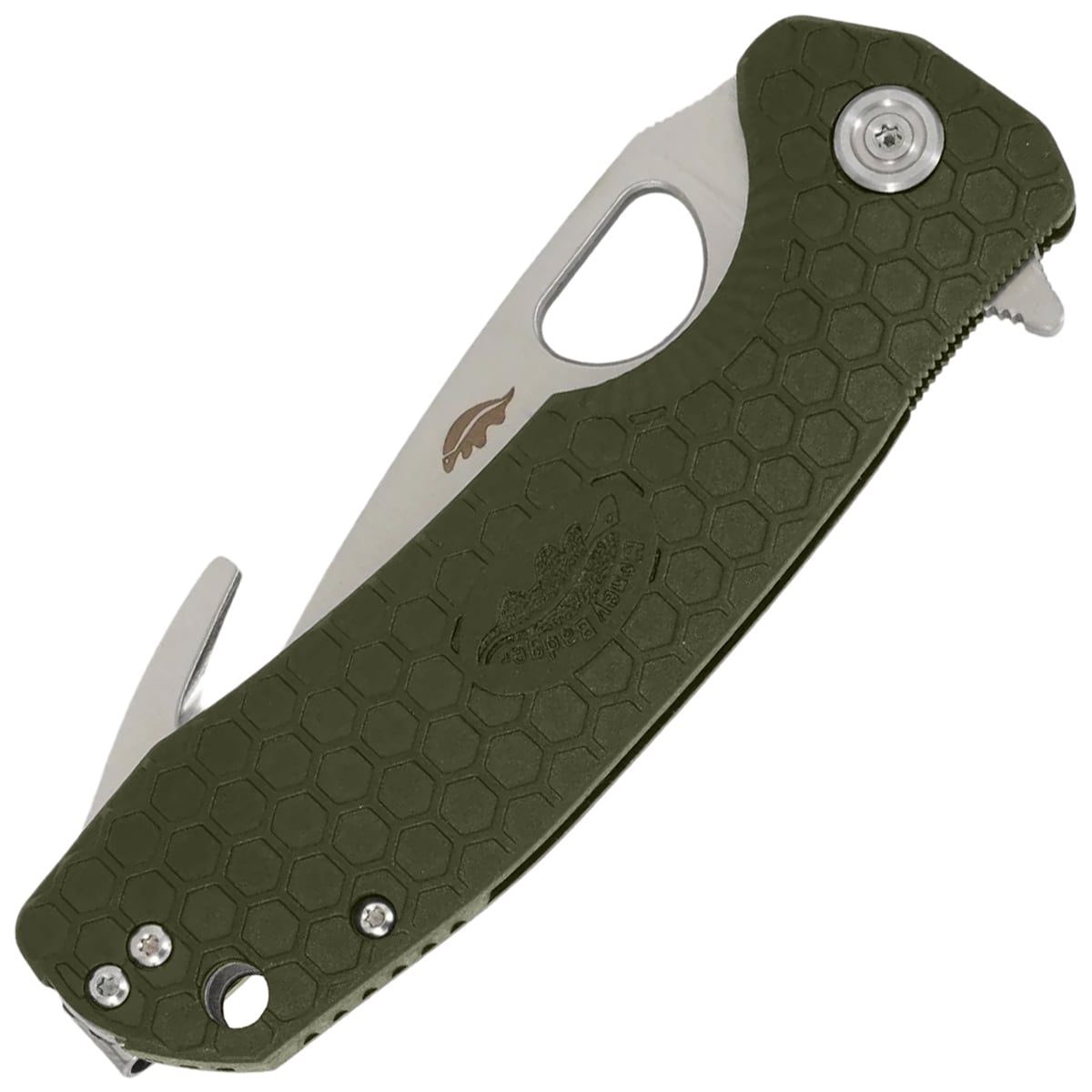 Nóż składany Honey Badger Hook Large 8Cr13MoV - Green