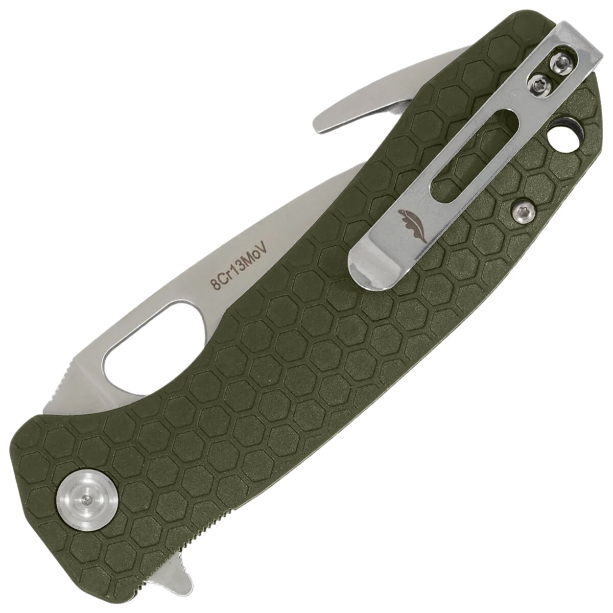 Nóż składany Honey Badger Hook Medium 8Cr13MoV - Green