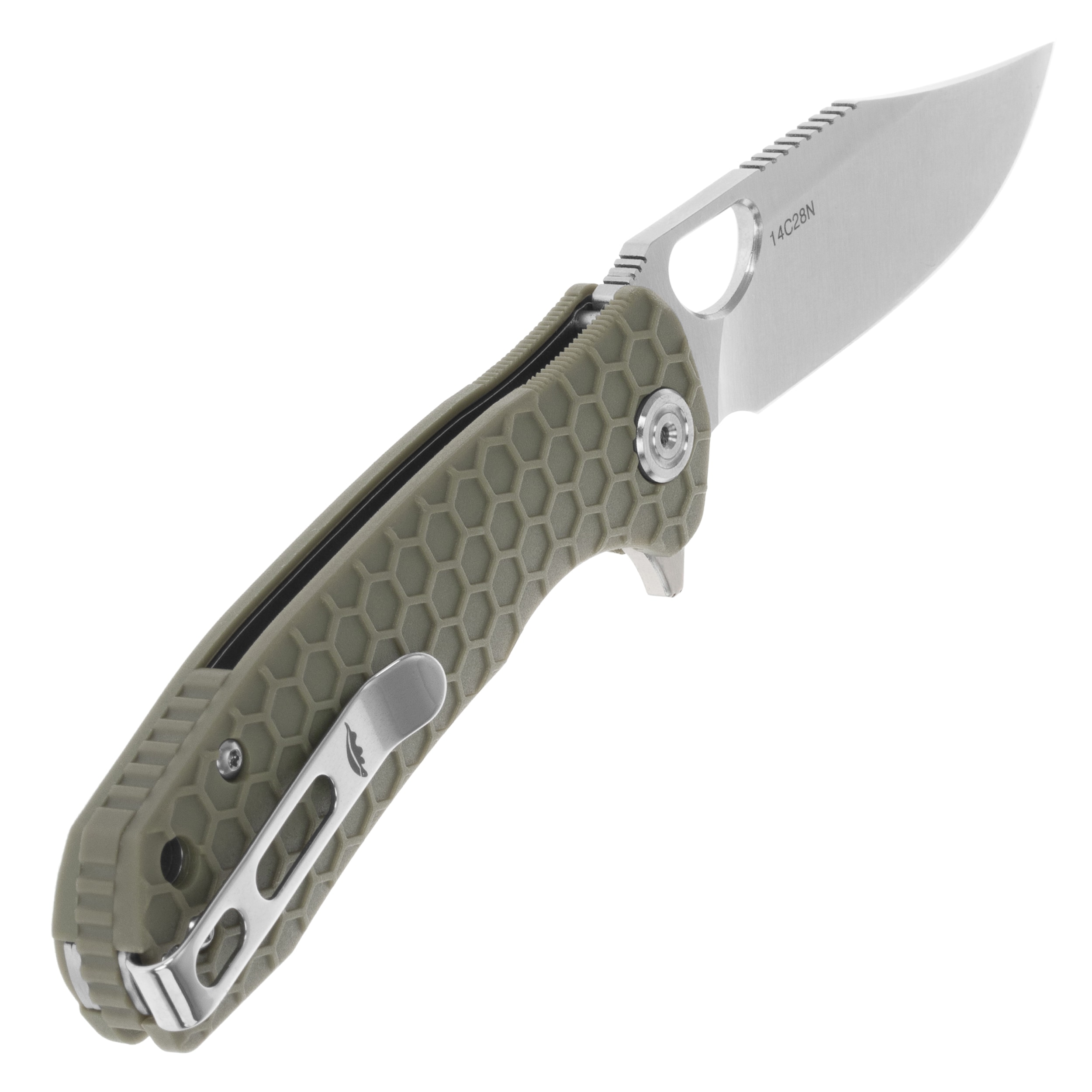 Складаний ніж Honey Badger Clip-Point Medium 14C28N - Green