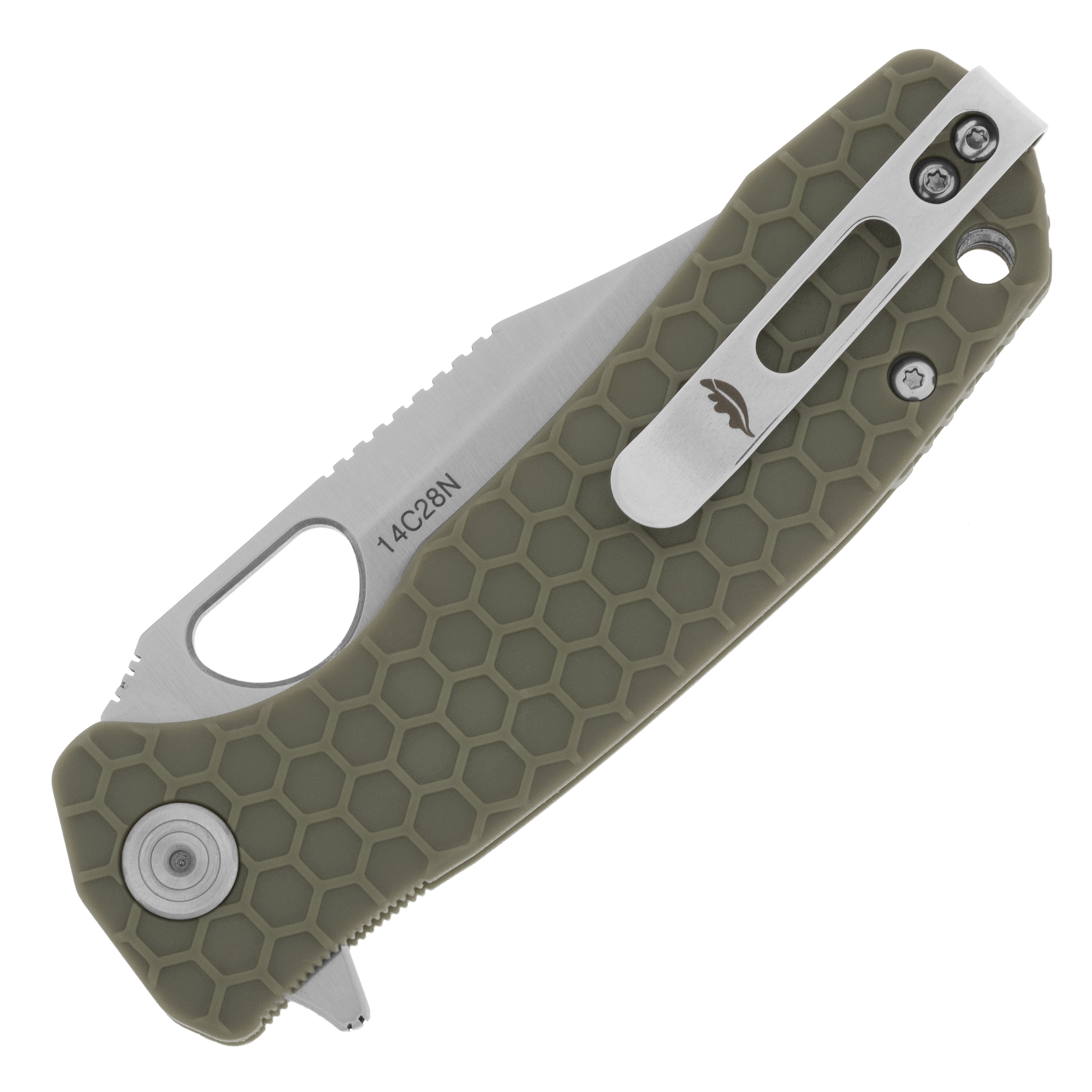 Складаний ніж Honey Badger Clip-Point Medium 14C28N - Green