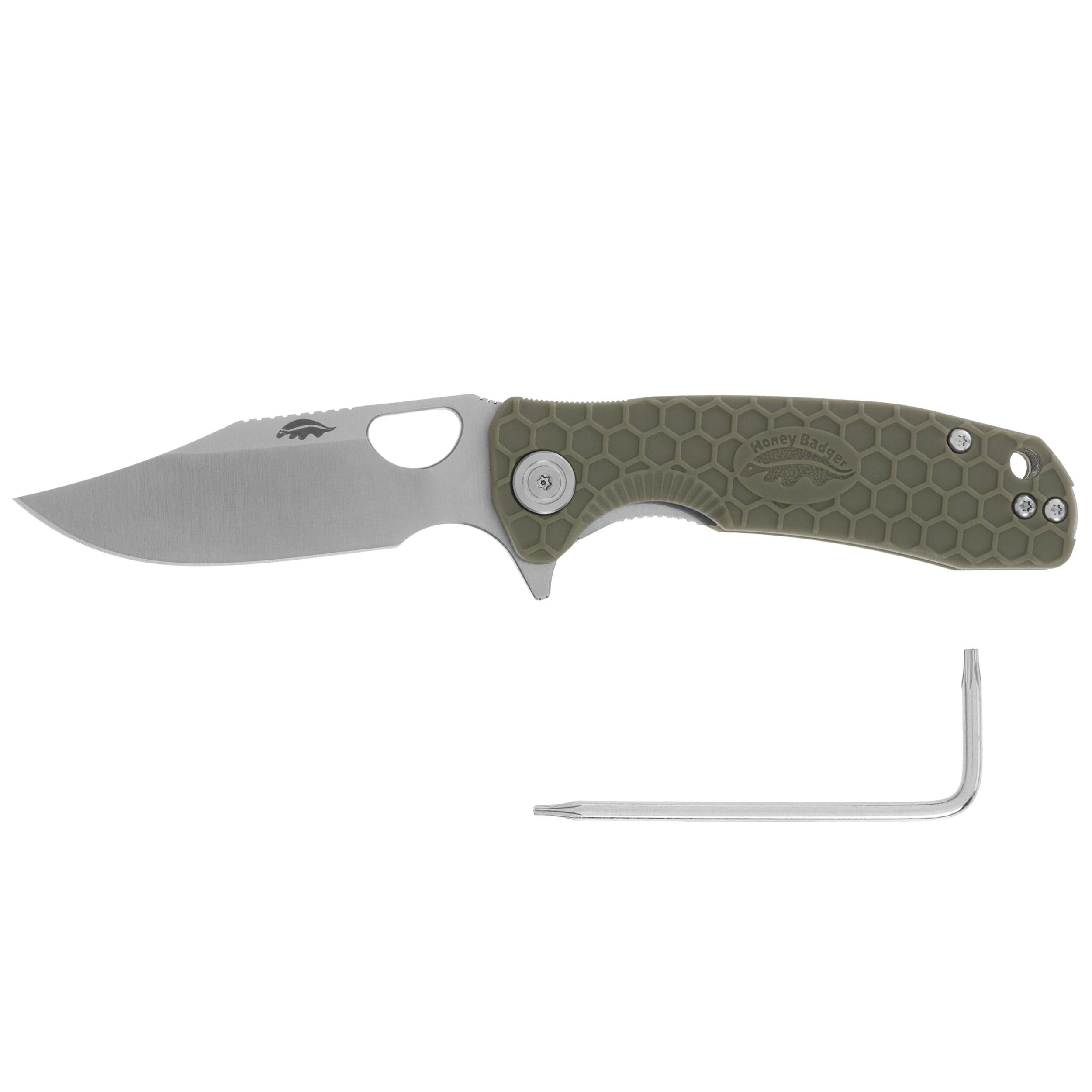 Nóż składany Honey Badger Clip-Point Small 8Cr13MoV - Green