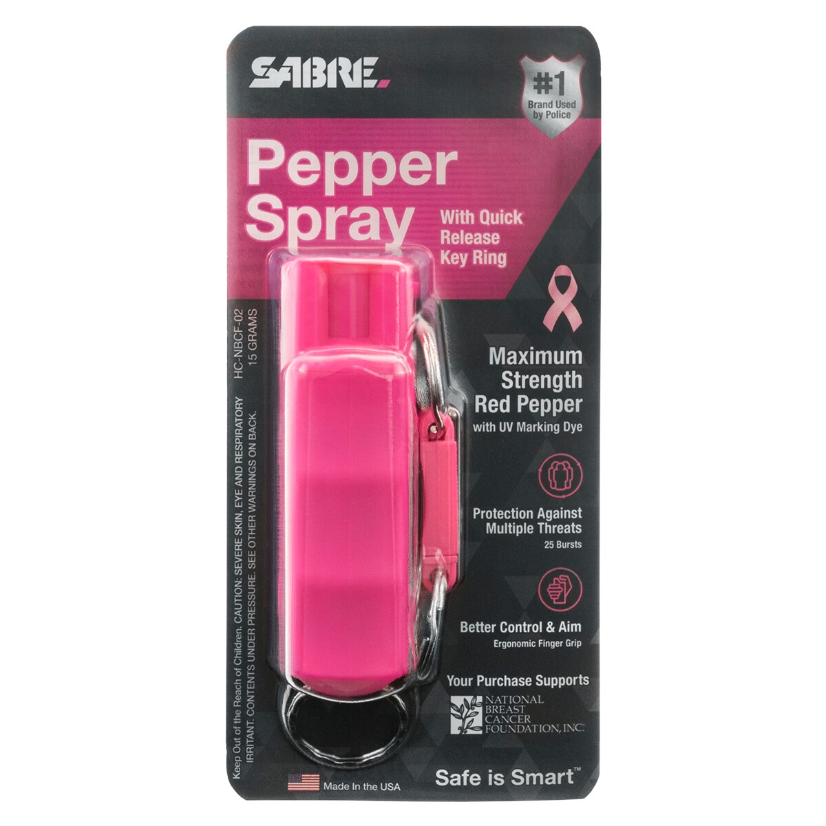Gaz pieprzowy na zwierzęta Sabre brelok NBCF Quick Release 16 ml Pink (DE)