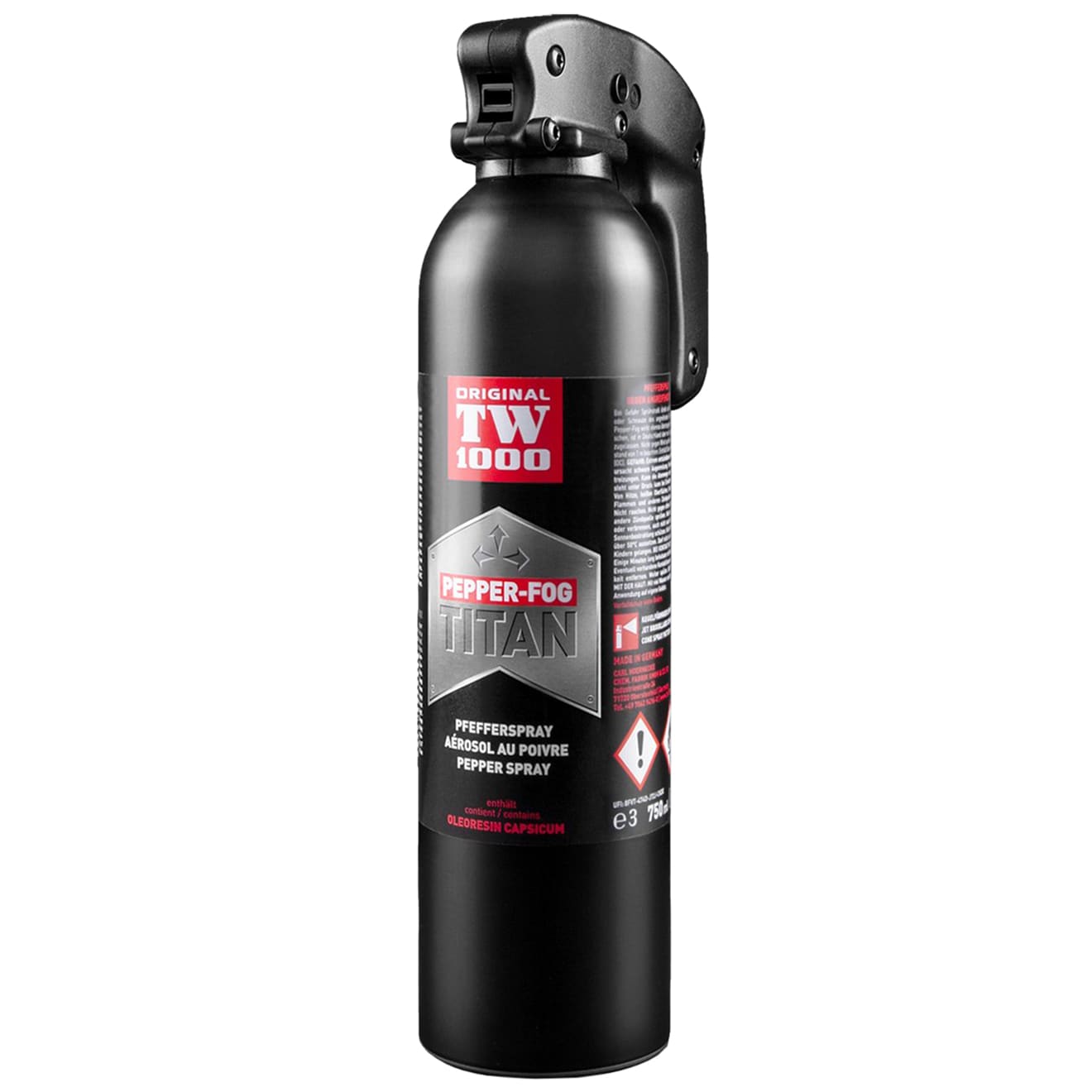 Газовий балончик від тварин TW 1000 Titan Pepper Fog 750 мл - конус (DE)