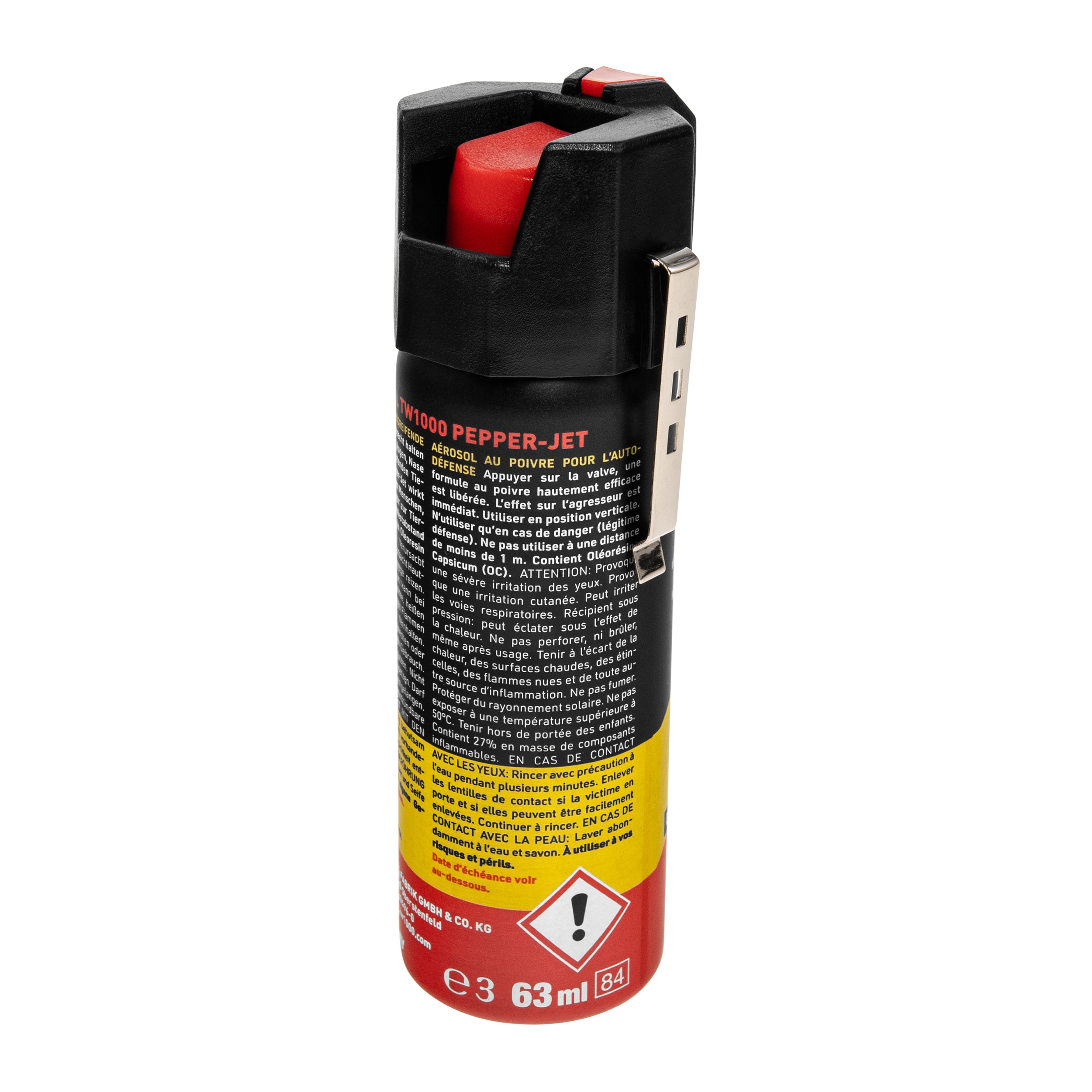Gaz pieprzowy na zwierzęta TW 1000 Pepper Jet 63 ml - strumień (DE)