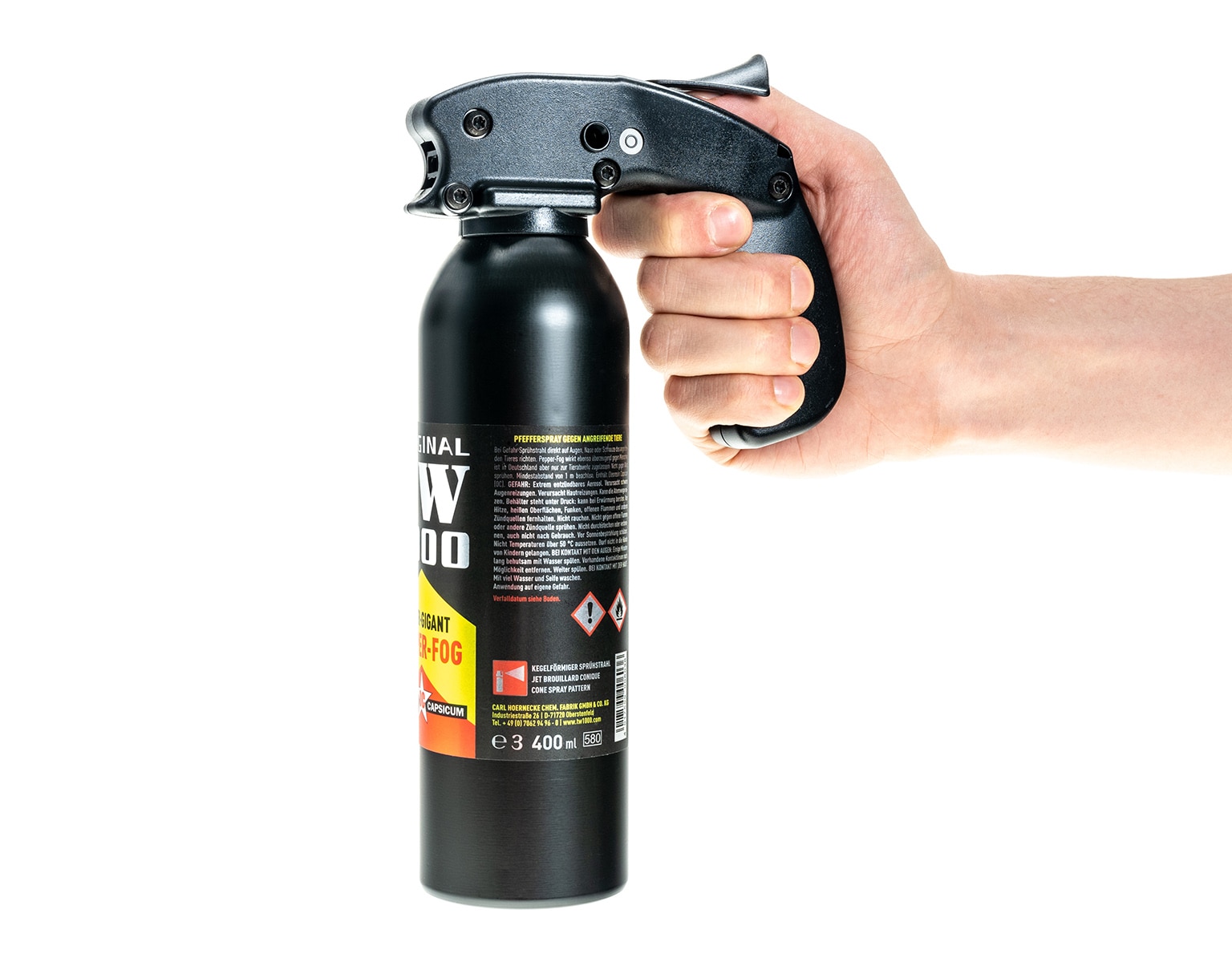 Газовий балончик від тварин TW 1000 Pepper Gigant Spray 400 мл - конус (DE)