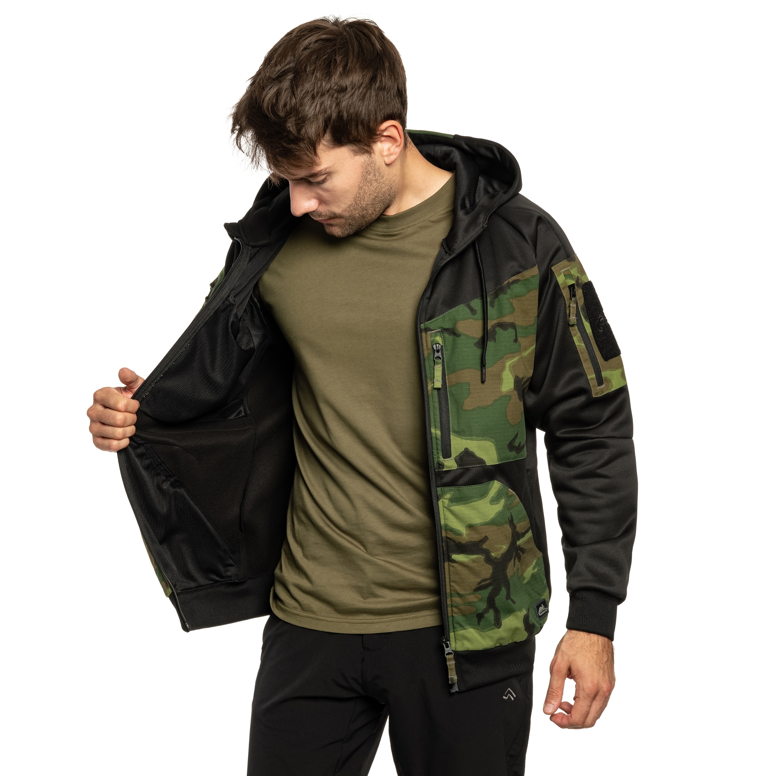 Кофта Helikon Rogue Hoodie - Black/ERDL