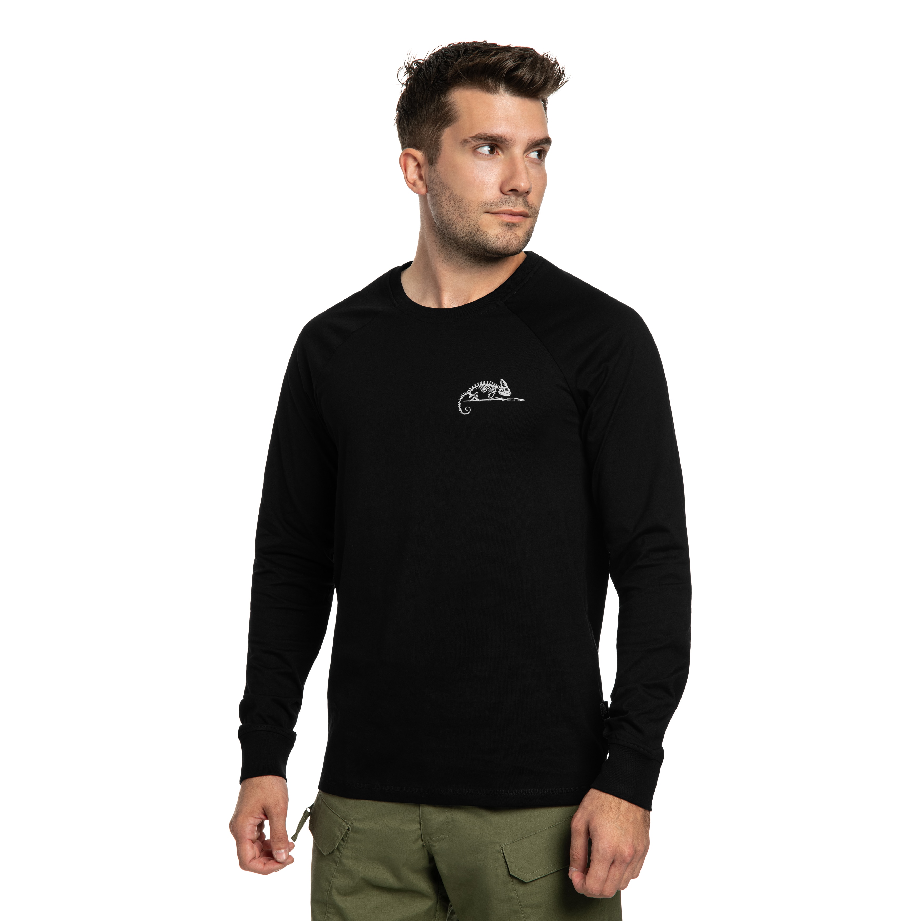 Футболка Helikon Long Sleeve Logo - Black