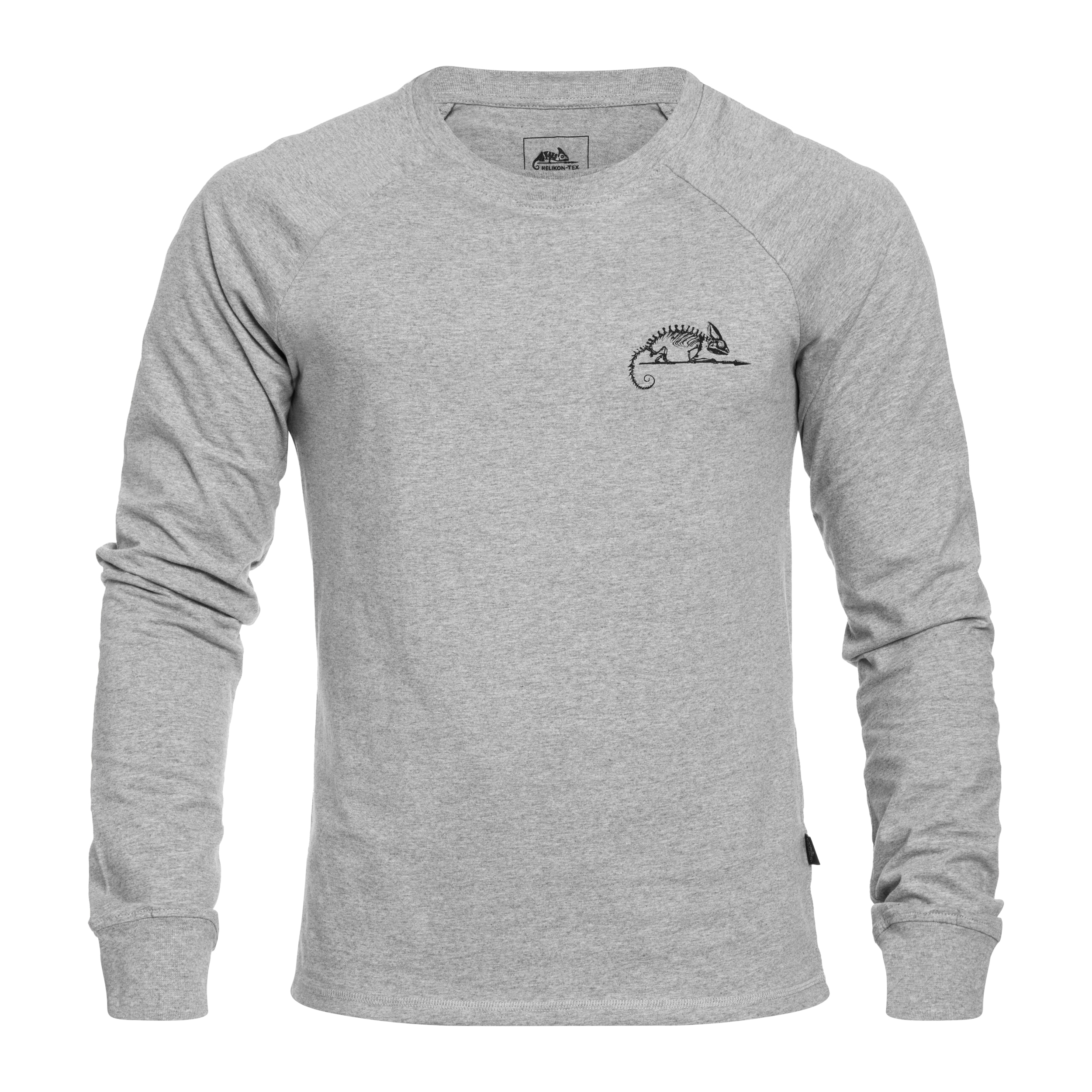 Футболка Helikon Long Sleeve Logo - Grey Melange