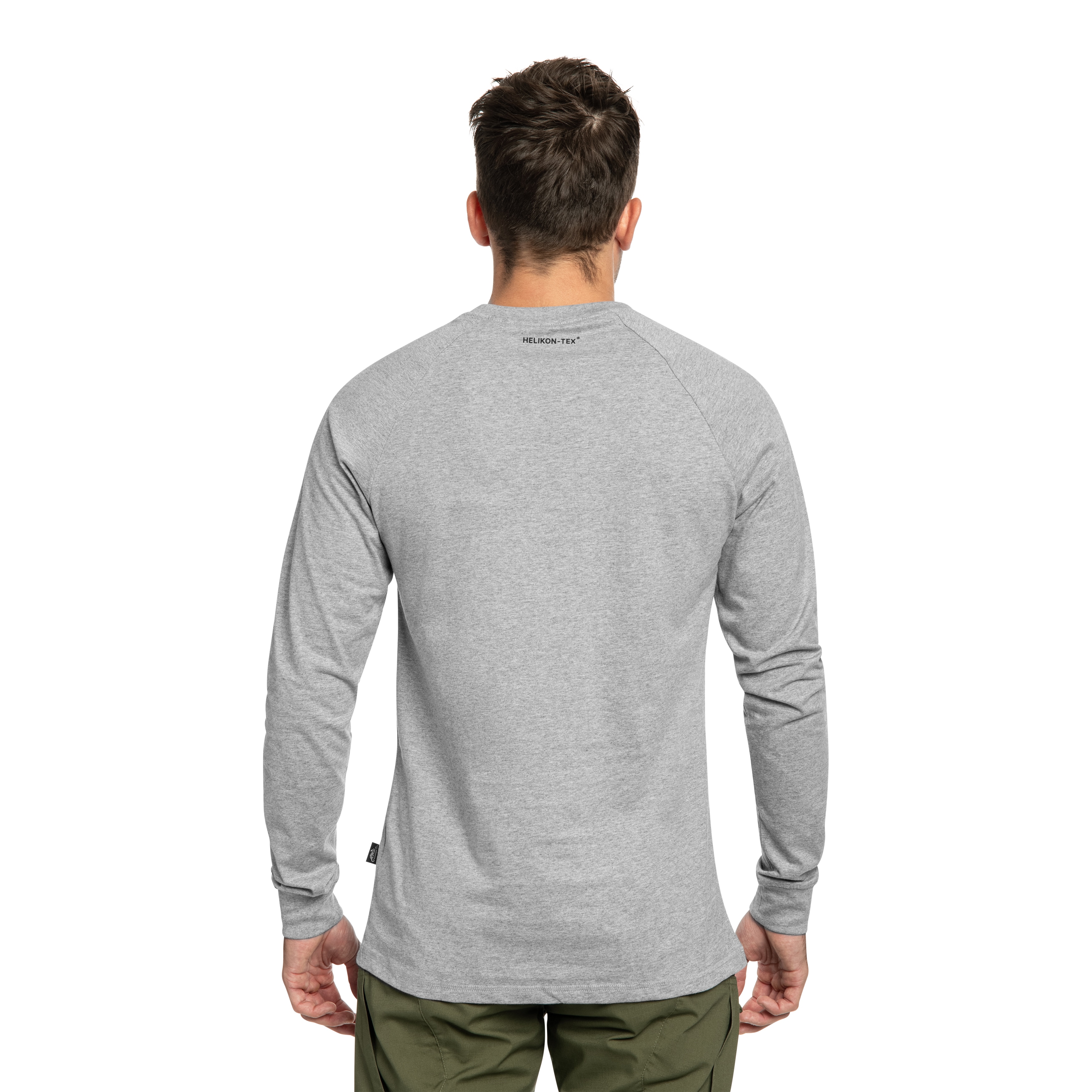 Koszulka Helikon-Tex Long Sleeve Logo - Grey Melange