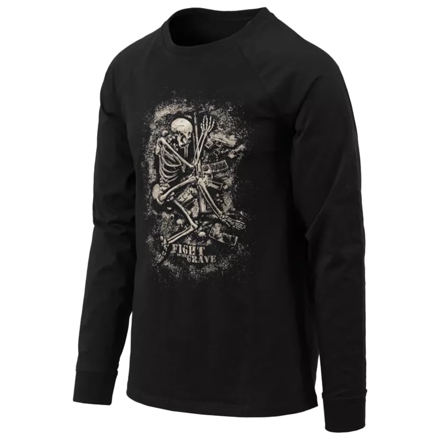 Футболка Long Sleeve Helikon Fight To The Grave - Black