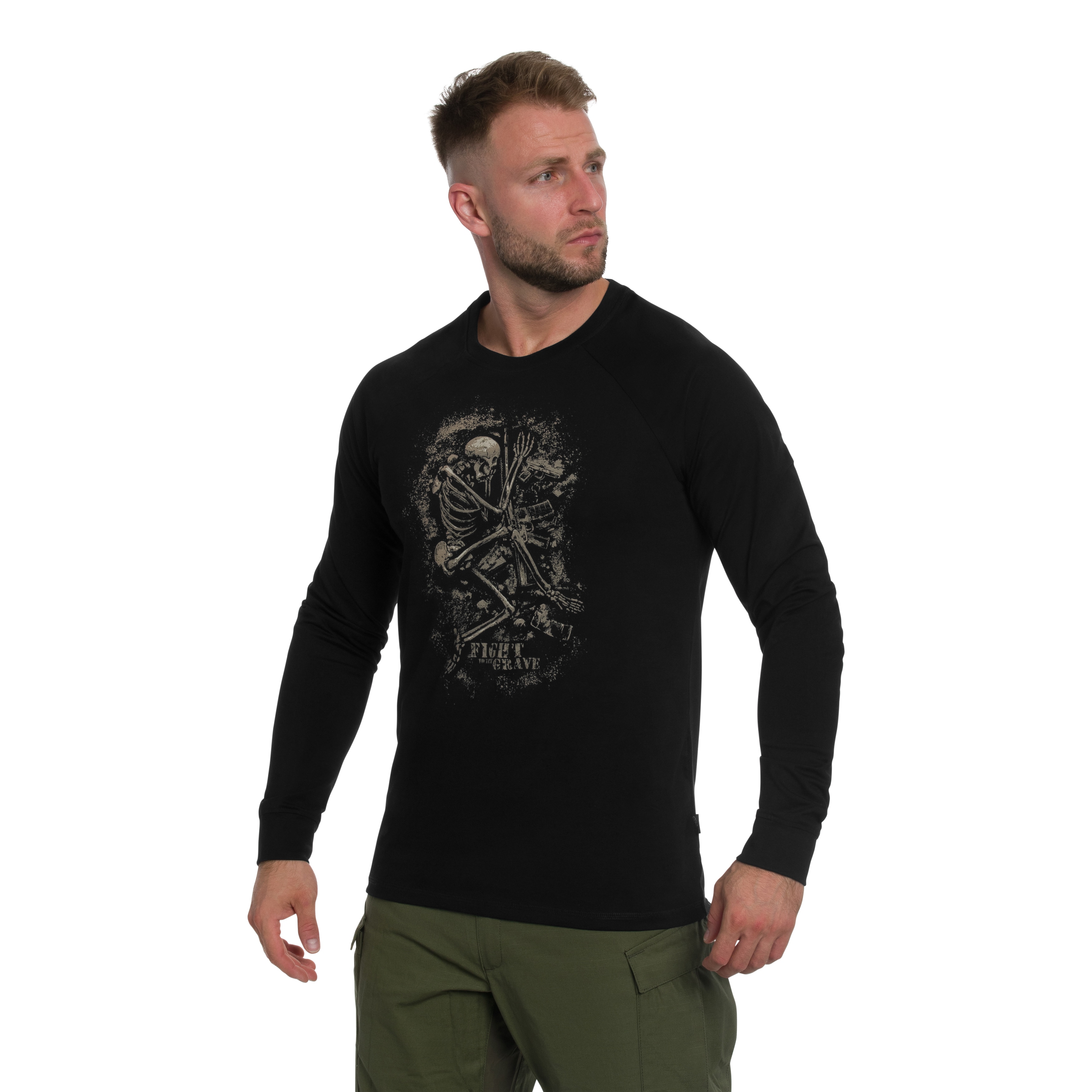 Koszulka Long Sleeve Helikon-Tex Fight To The Grave - Black