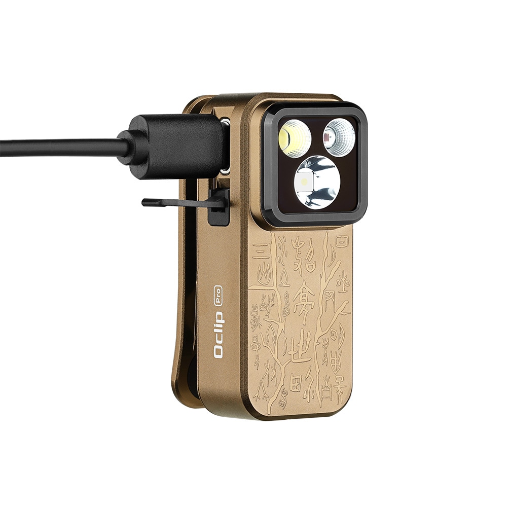 Latarka akumulatorowa Olight Oclip Pro Ancient Script - 500 lumenów