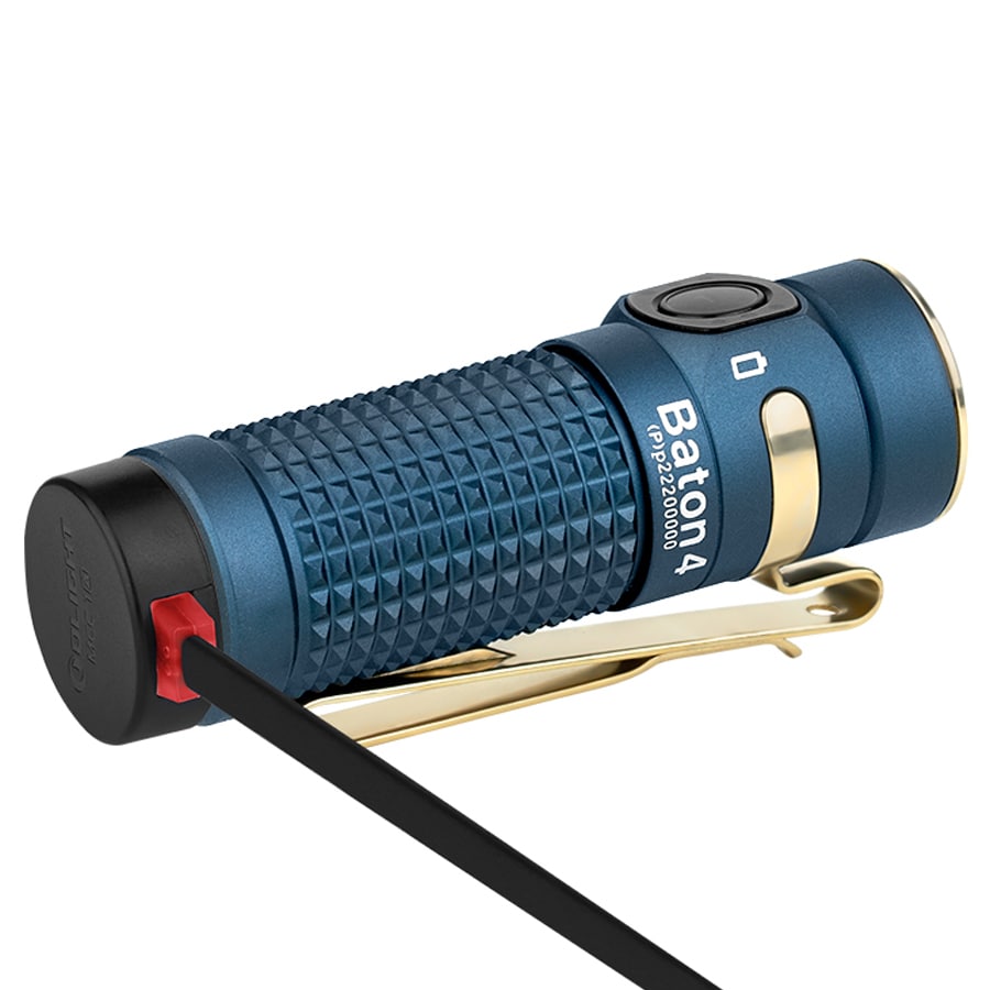 Latarka Olight Baton 4 Premium Edition Guidance z bezprzewodowym etui ładującym - 1300 lumenów