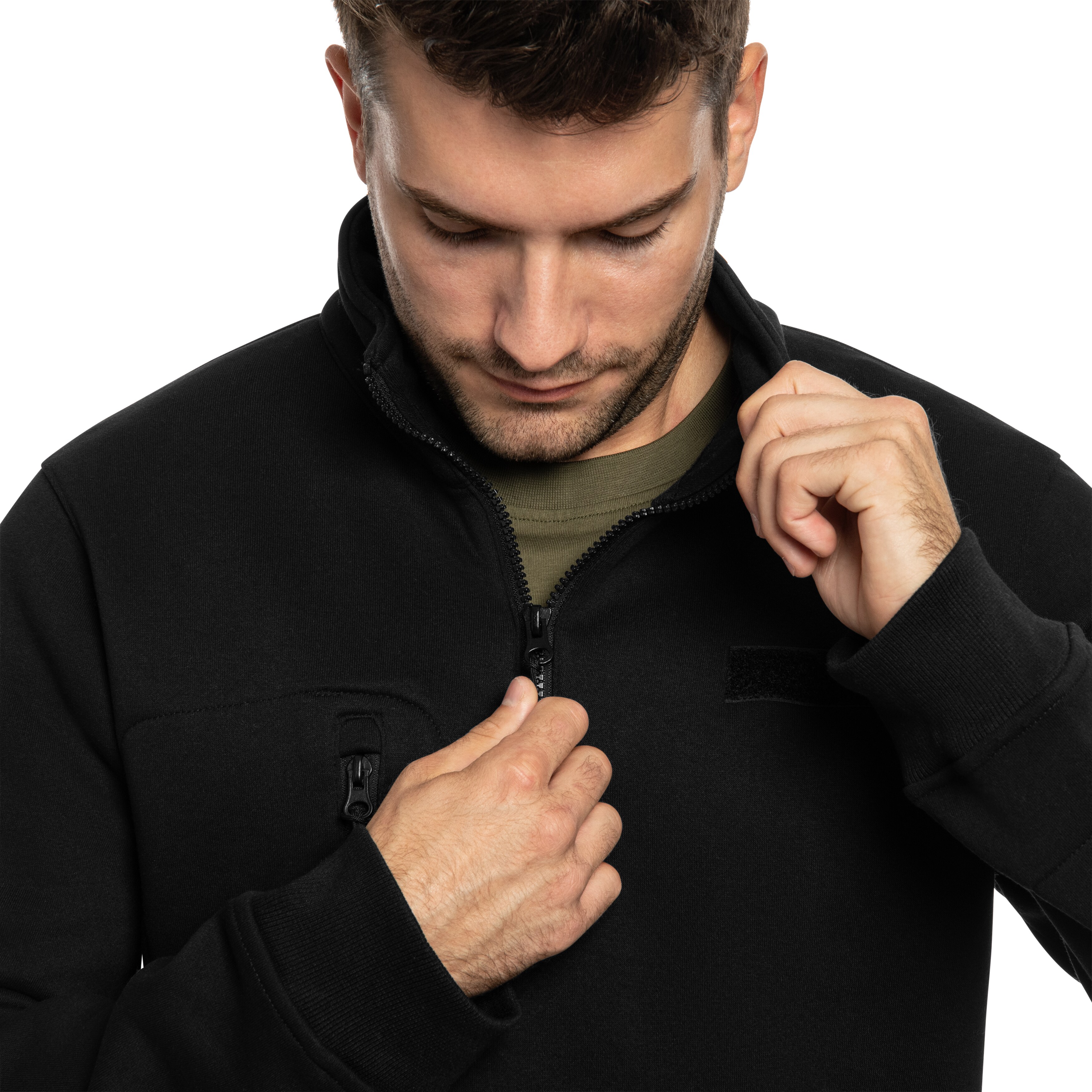Кофта Brandit Tactical Sweat Troyer - Black