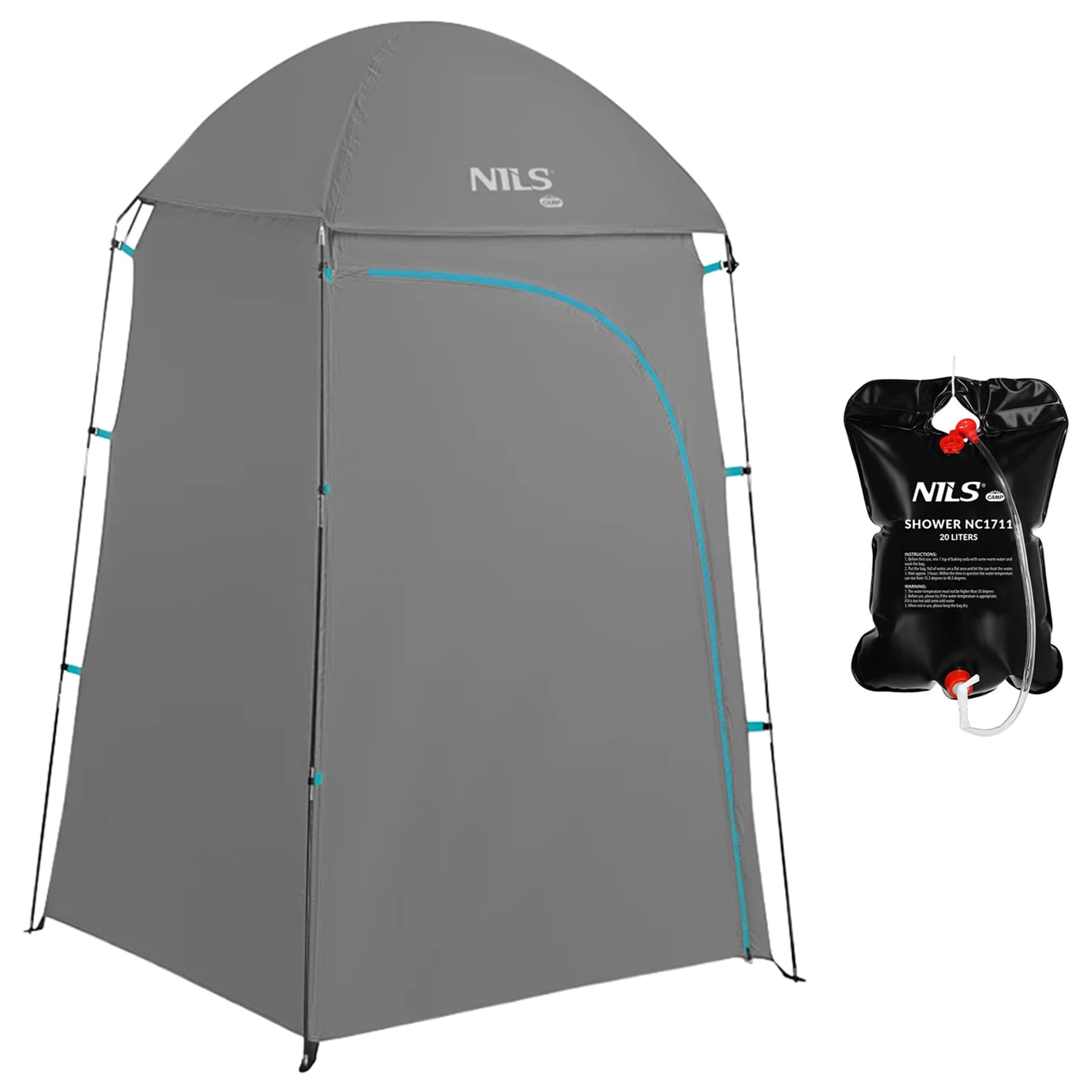 Багатофункціональна кабіна NC3025 XL + туристичний сонячний душ 20 л Nils Camp - набір