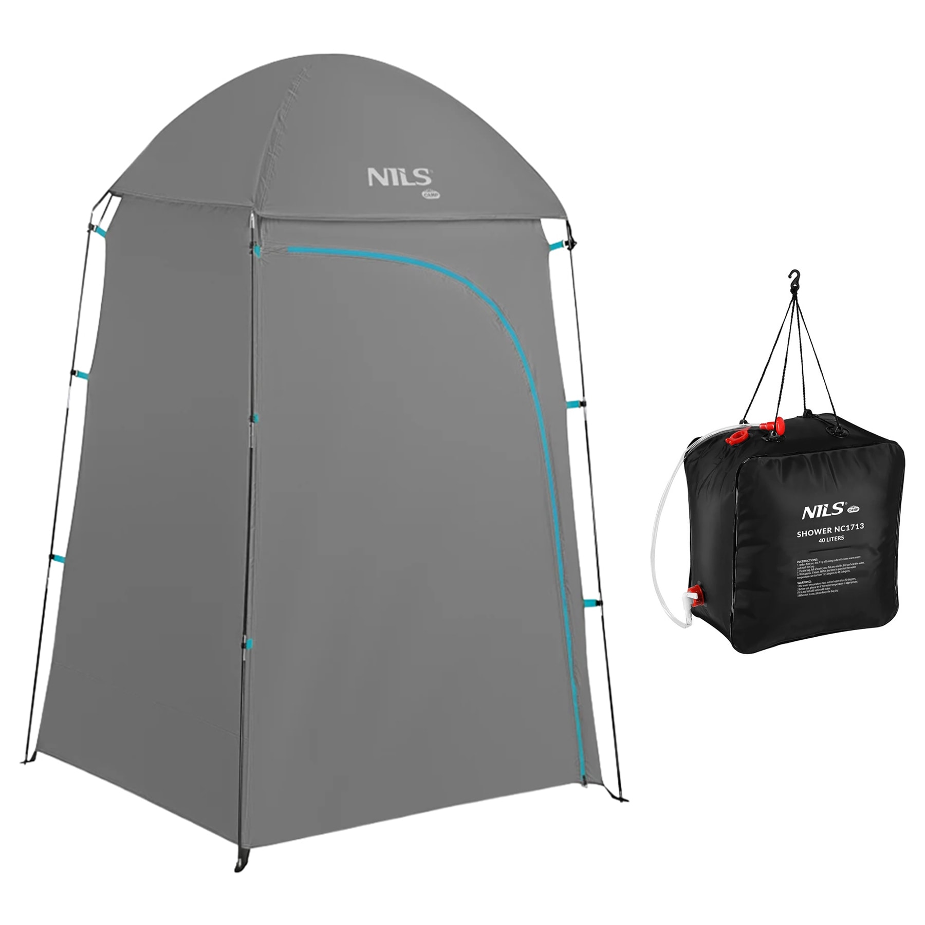 Багатофункціональна кабіна NC3025 XL + туристичний сонячний душ 20 л Nils Camp - набір