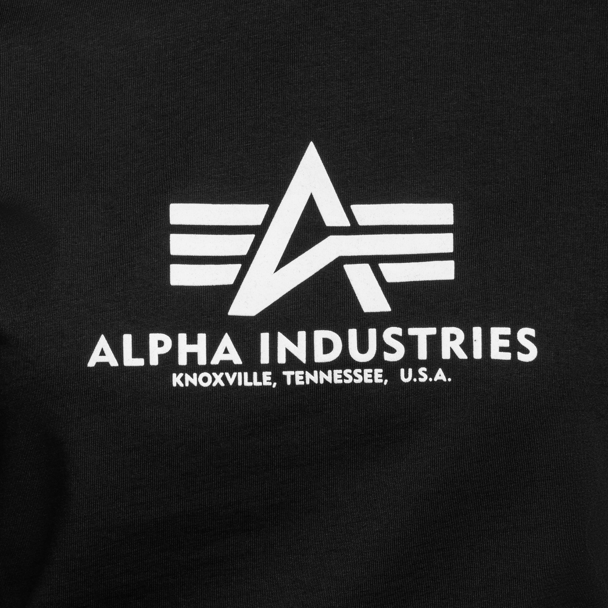 Жіноча футболка T-Shirt Alpha Industries Basic Big Logo Puff Print - Black