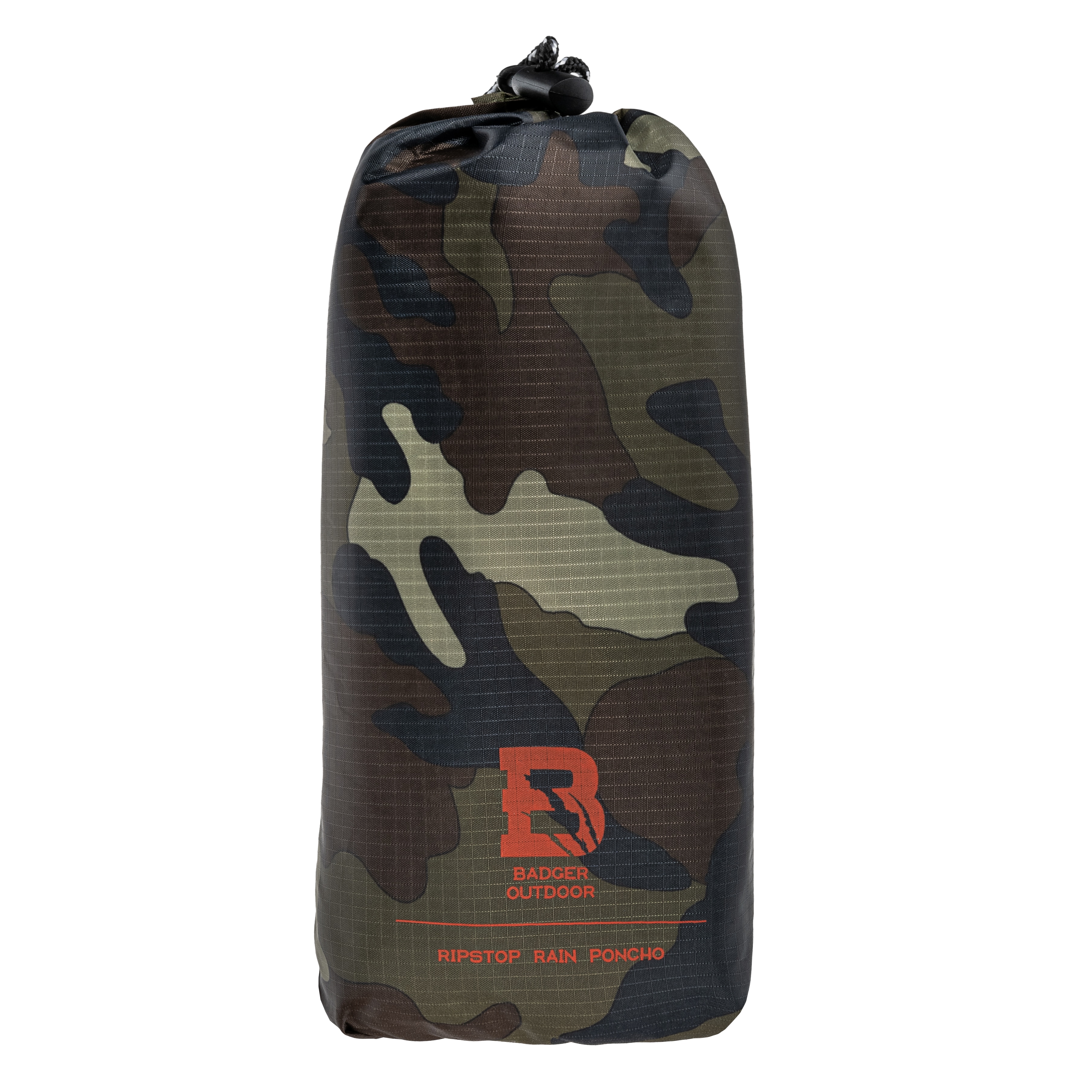Ponczo Badger Outdoor Rain Poncho Ripstop - Woodland