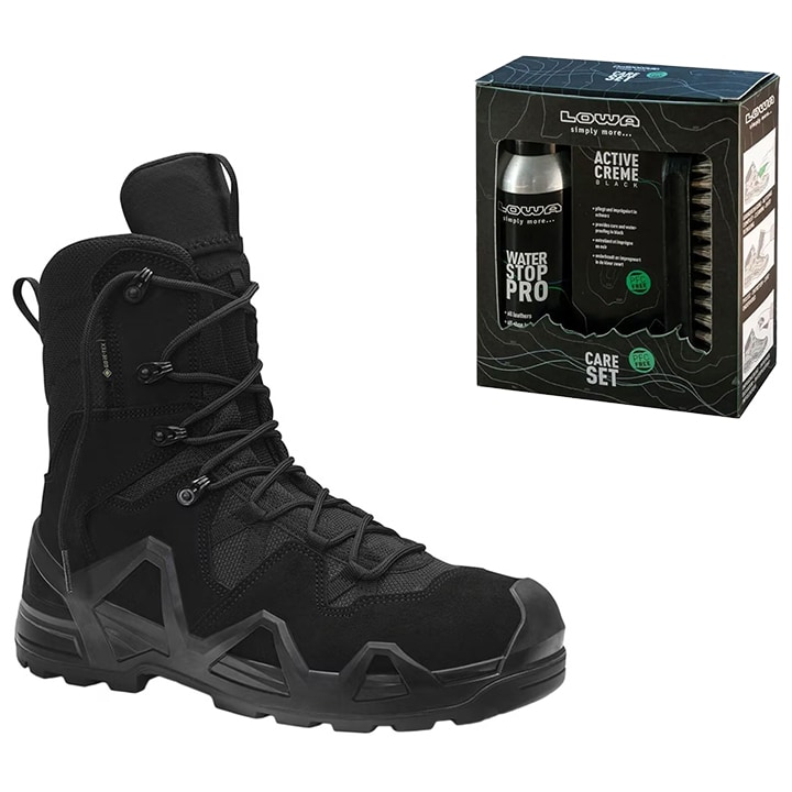 Черевики Zephyr WK GTX High Black + Care Set Lowa для чищення взуття - набір