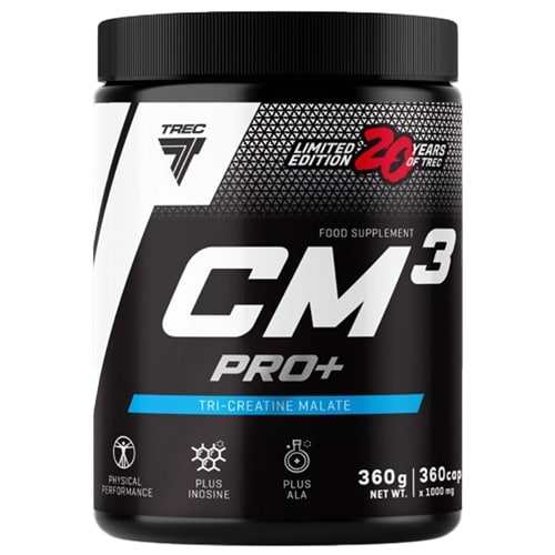 Jabłczan kreatyny Trec CM3 Pro+ 360 kapsułek - suplement diety