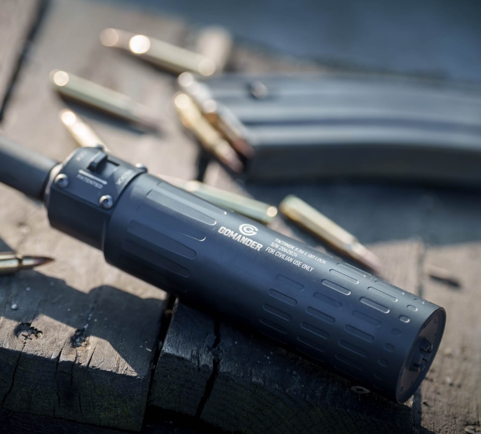 Глушник Gomander Tactinox QD-Lock L 5,56 мм M26x1,5 - Чорний