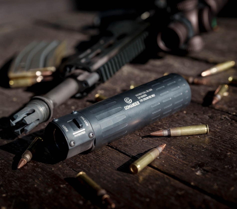Глушник Gomander Tactinox QD-Lock L 5,56 мм M26x1,5 - Чорний