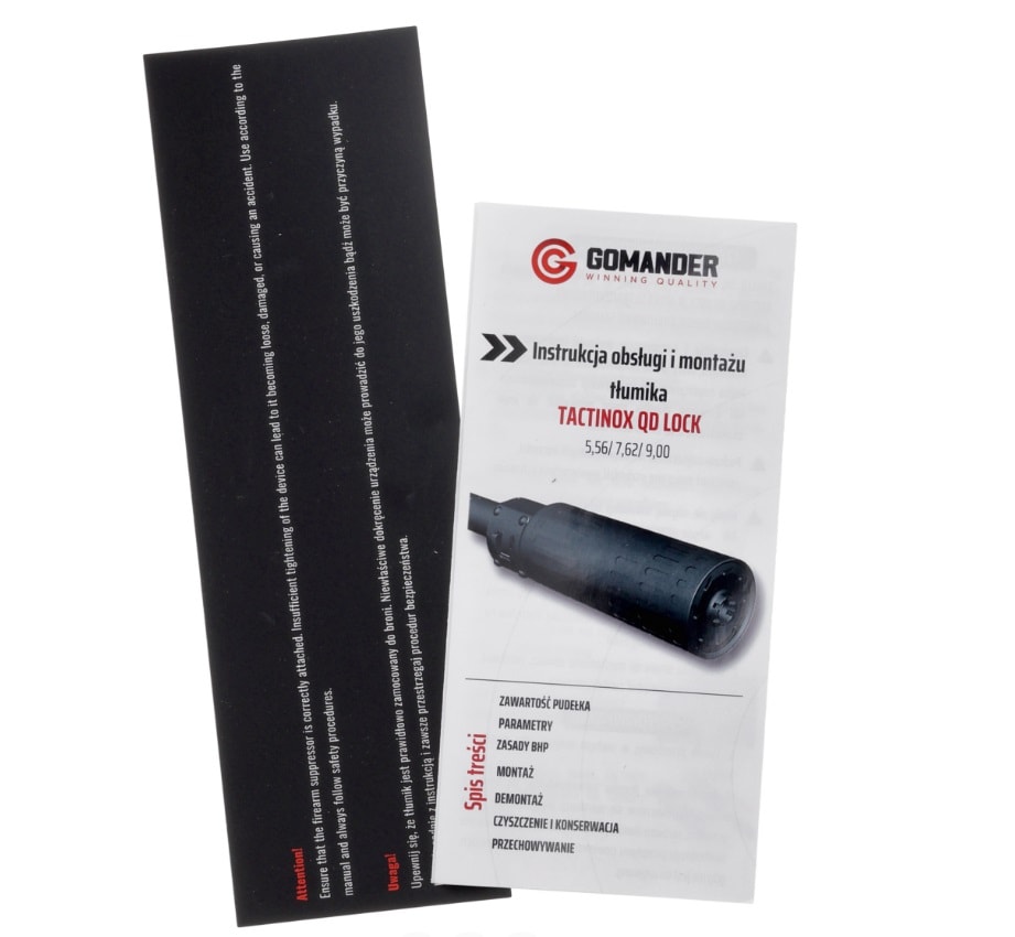 Глушник Gomander Tactinox QD-Lock L 5,56 мм M26x1,5 - Чорний
