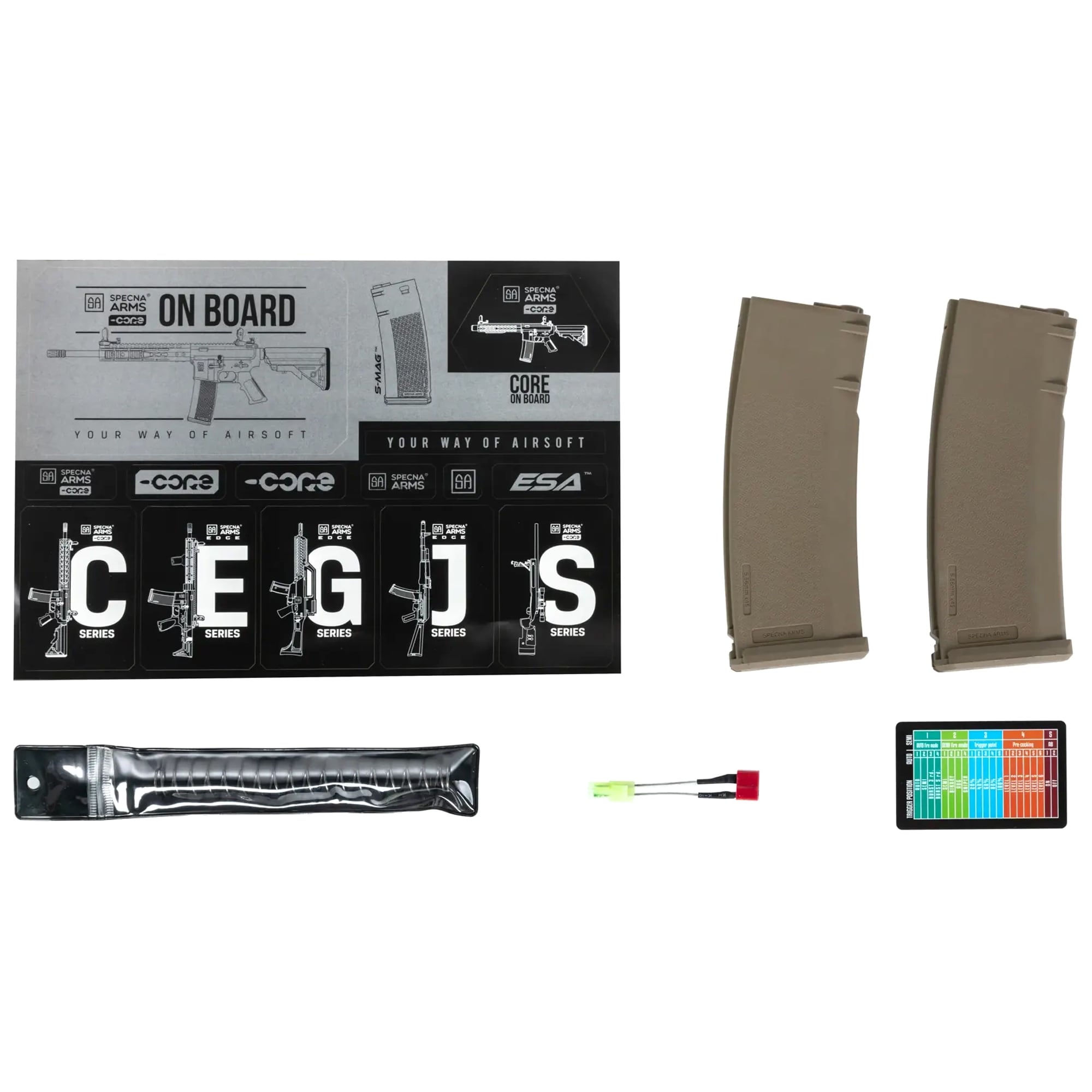 Karabinek szturmowy AEG Specna Arms SA-C17 CORE HAL ETU Gen.2 - Half-Tan