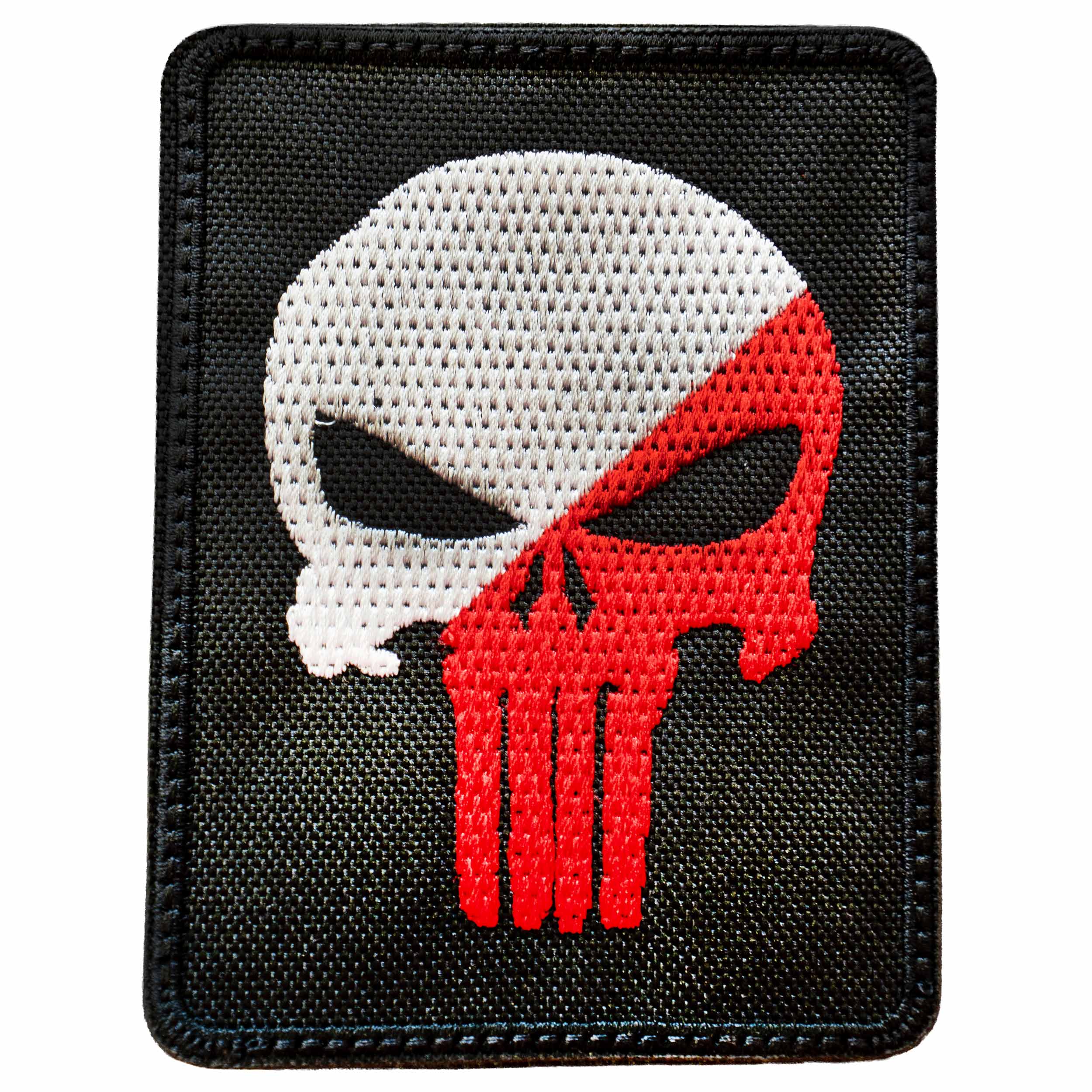 Нашивка Punisher 76 x 110 мм - Біло-червона