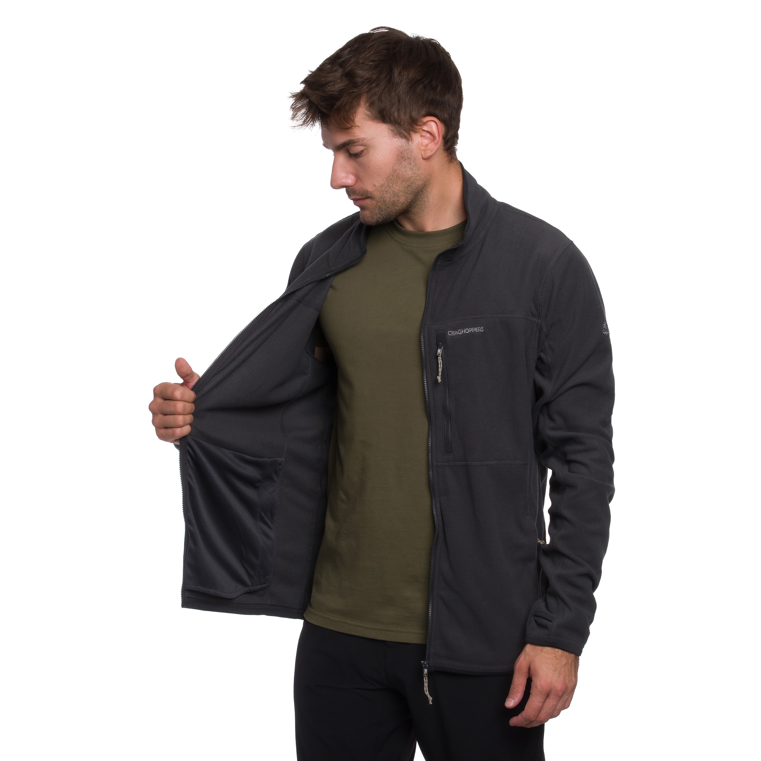 Флісова кофта Craghoppers NosiLife Spry Jacket - Black Pepper