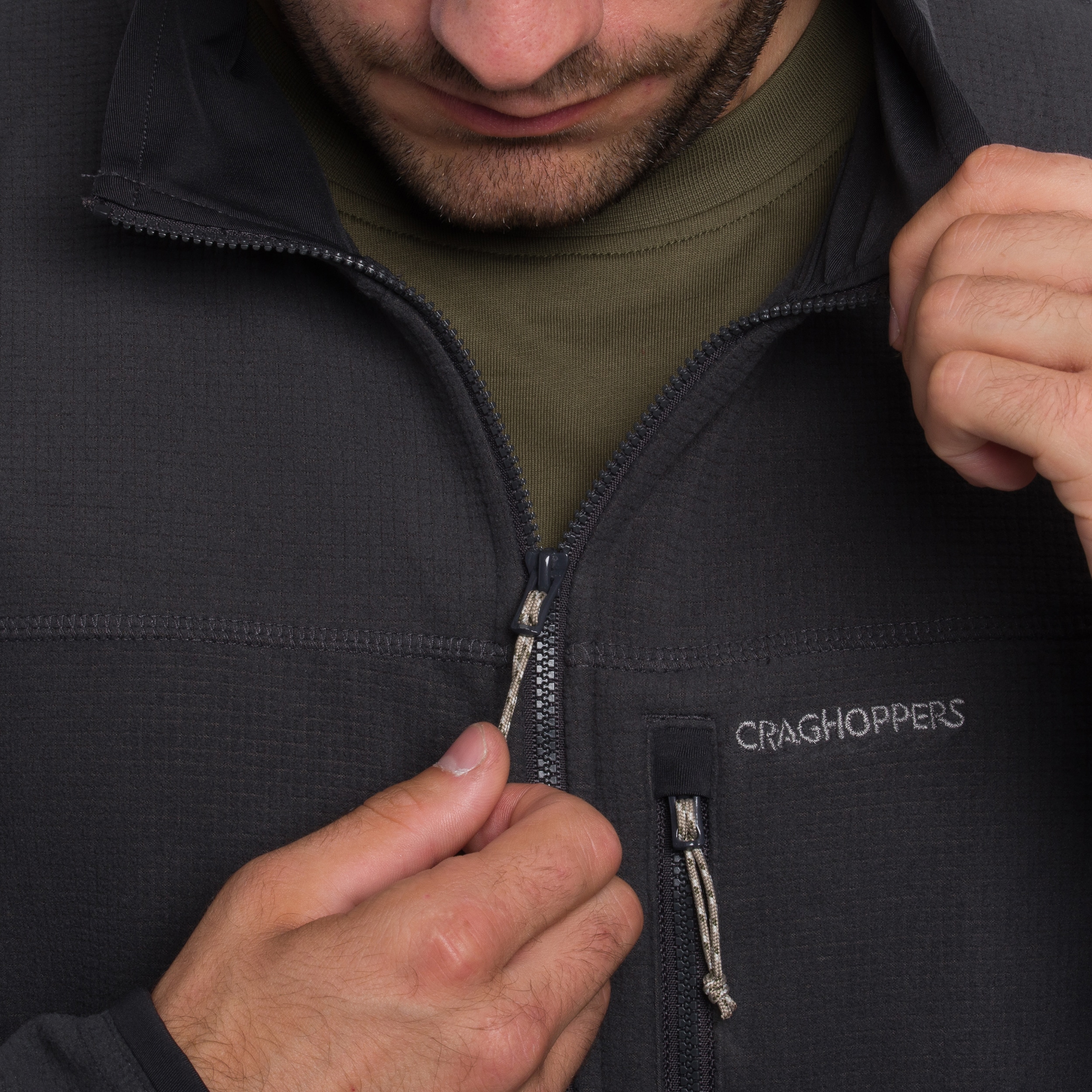Флісова кофта Craghoppers NosiLife Spry Jacket - Black Pepper