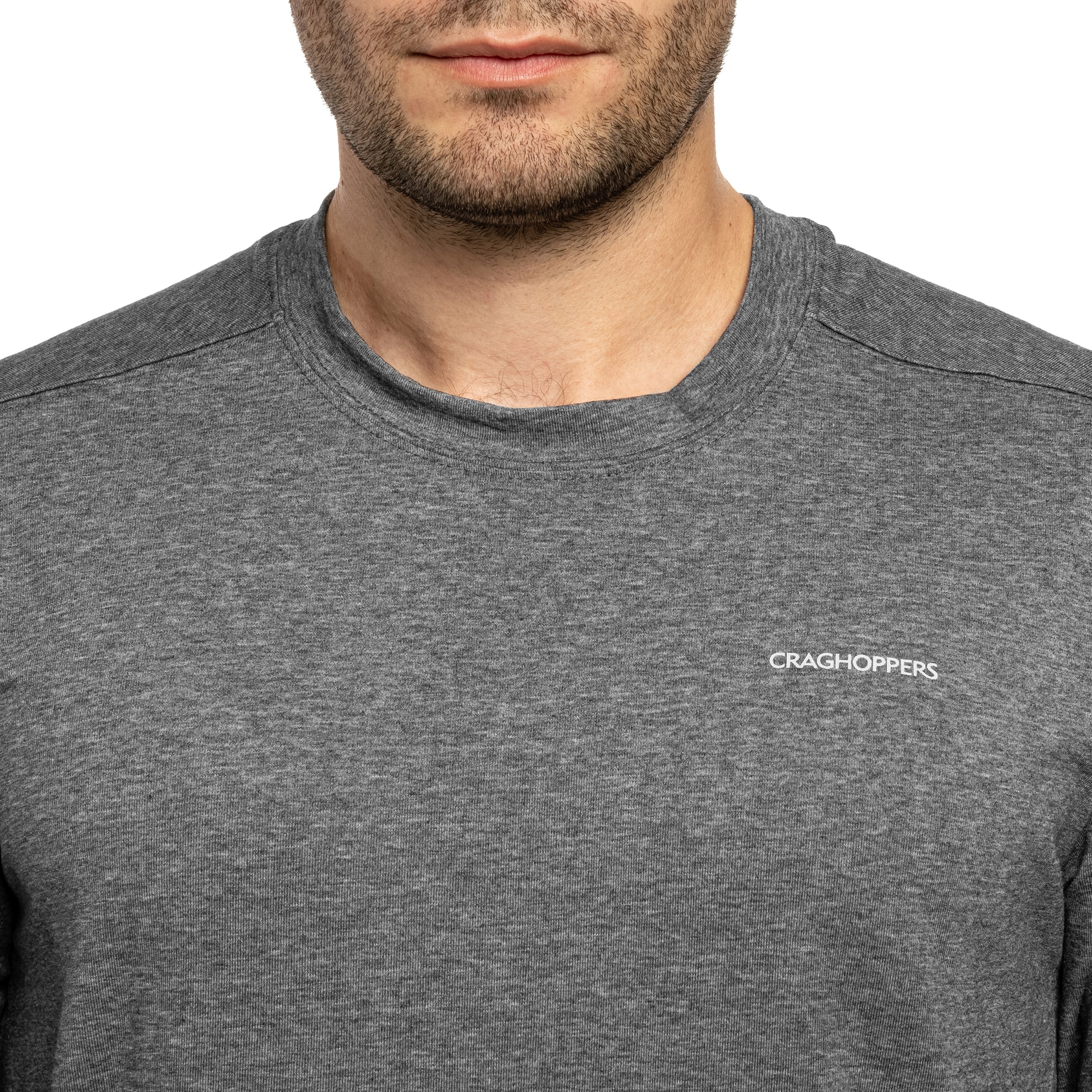 Футболка Long Sleeve Craghoppers NosiLife Abel - Black Pepper Marl