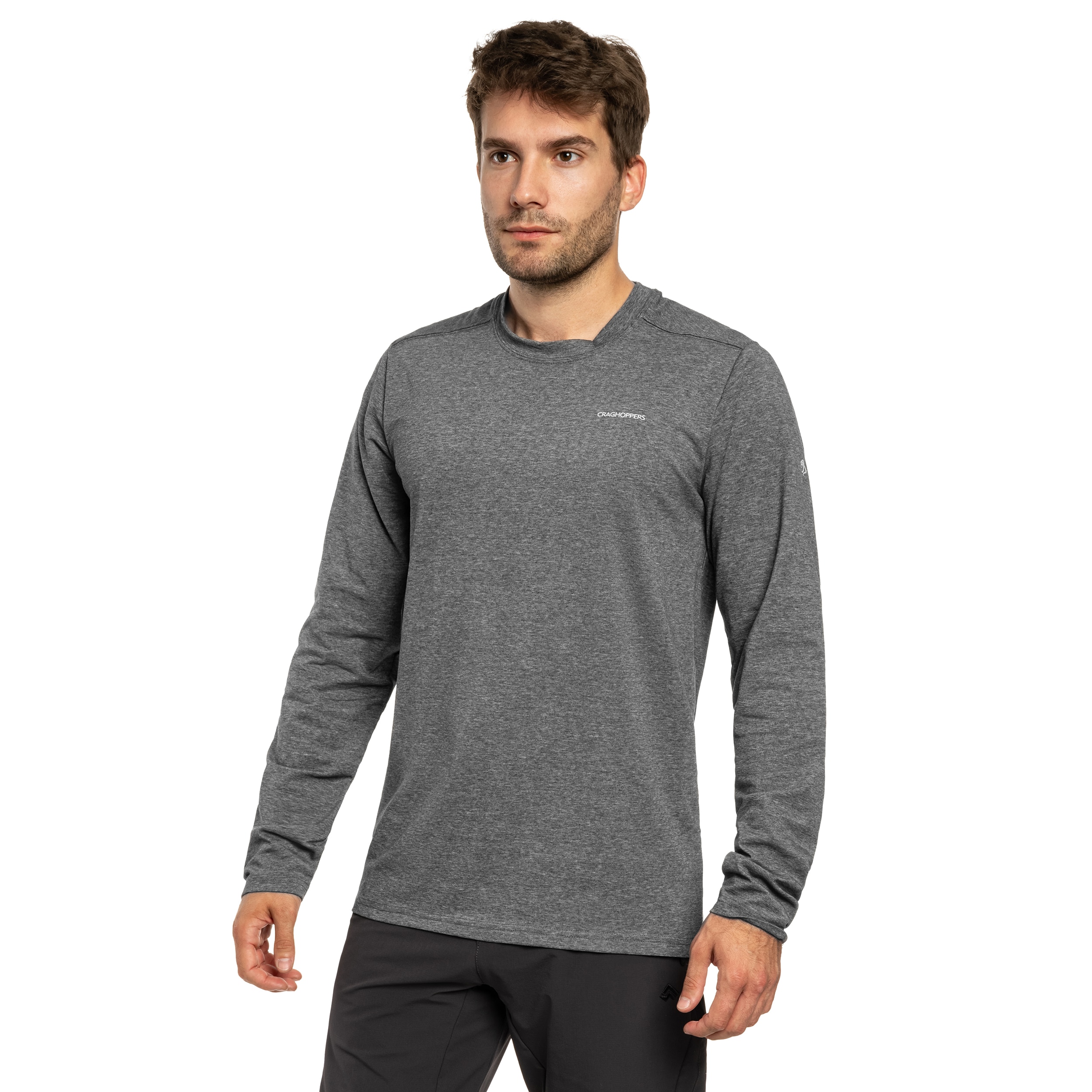 Футболка Long Sleeve Craghoppers NosiLife Abel - Black Pepper Marl