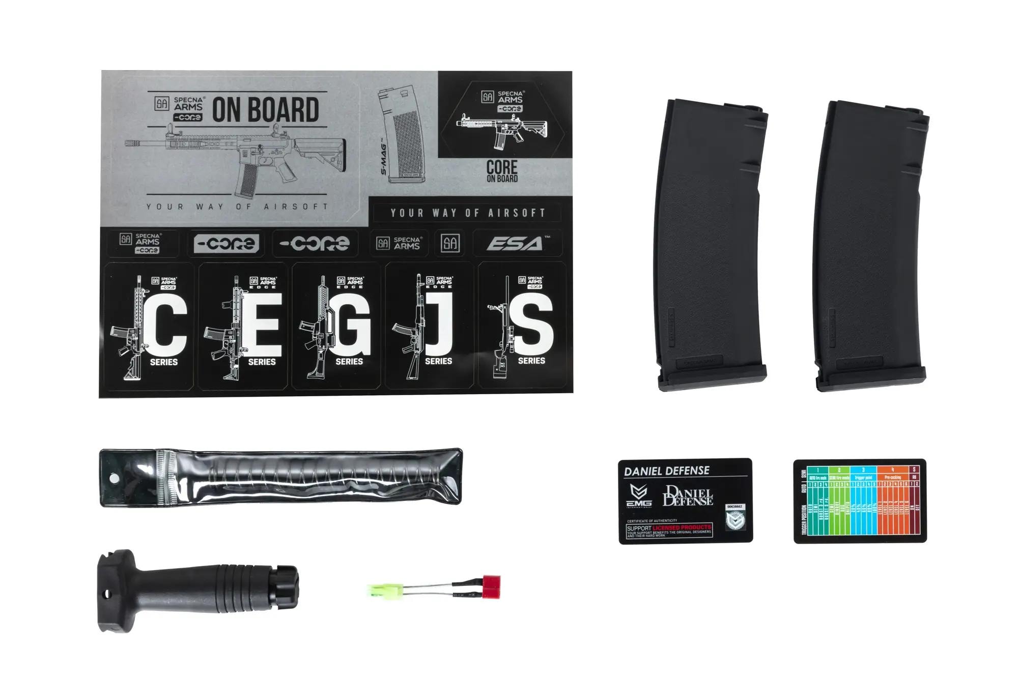 Karabinek szturmowy AEG Specna Arms Daniel Defense MK18 SA-C19 CORE HAL ETU Gen. 2 - Black