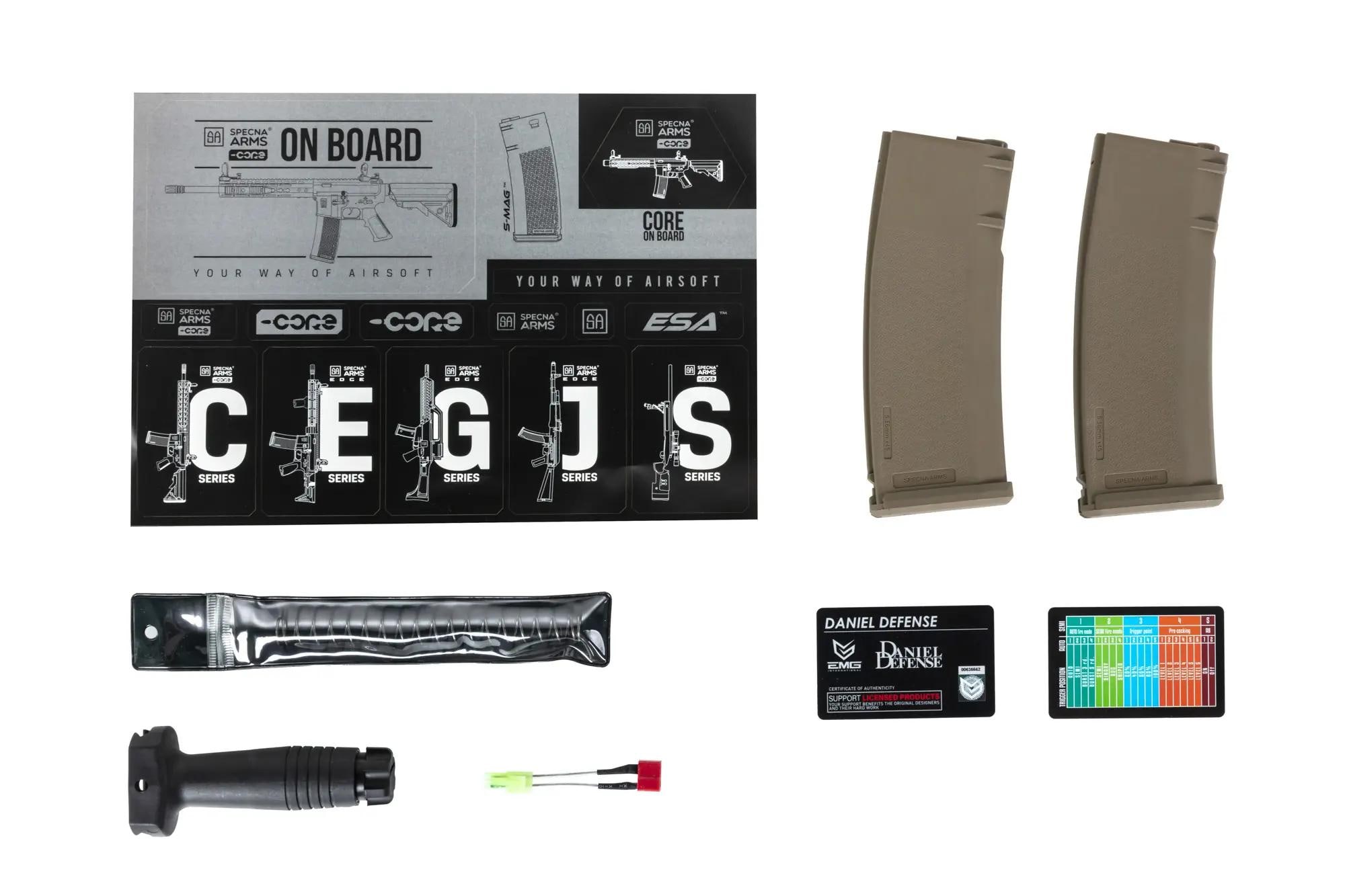 Karabinek szturmowy AEG Specna Arms Daniel Defense MK18 SA-C19 CORE HAL ETU Gen. 2 - Chaos Bronze