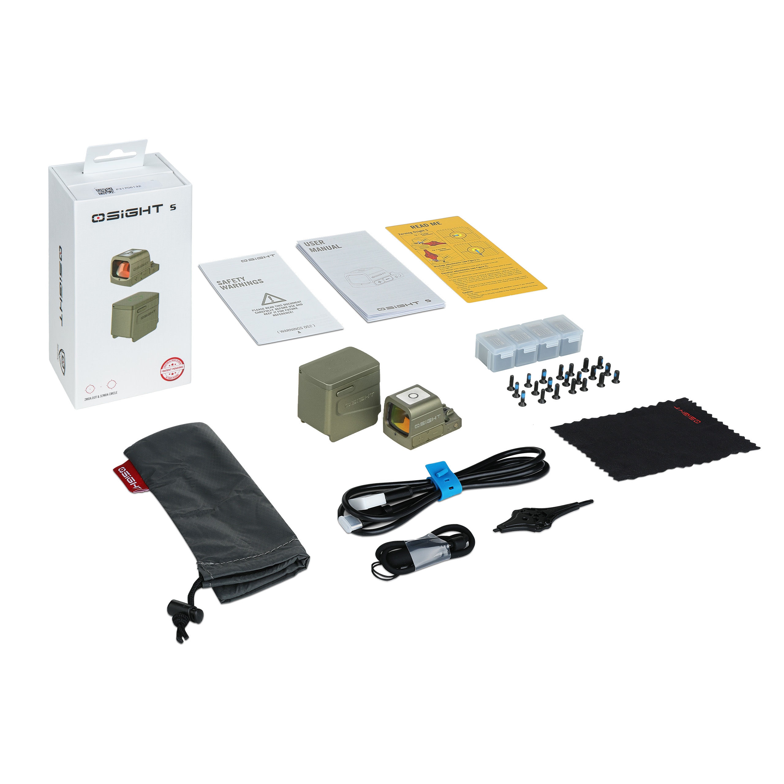 Kolimator Olight Osight S 2 MOA Red Dot & 32 MOA Circle - Olive Green