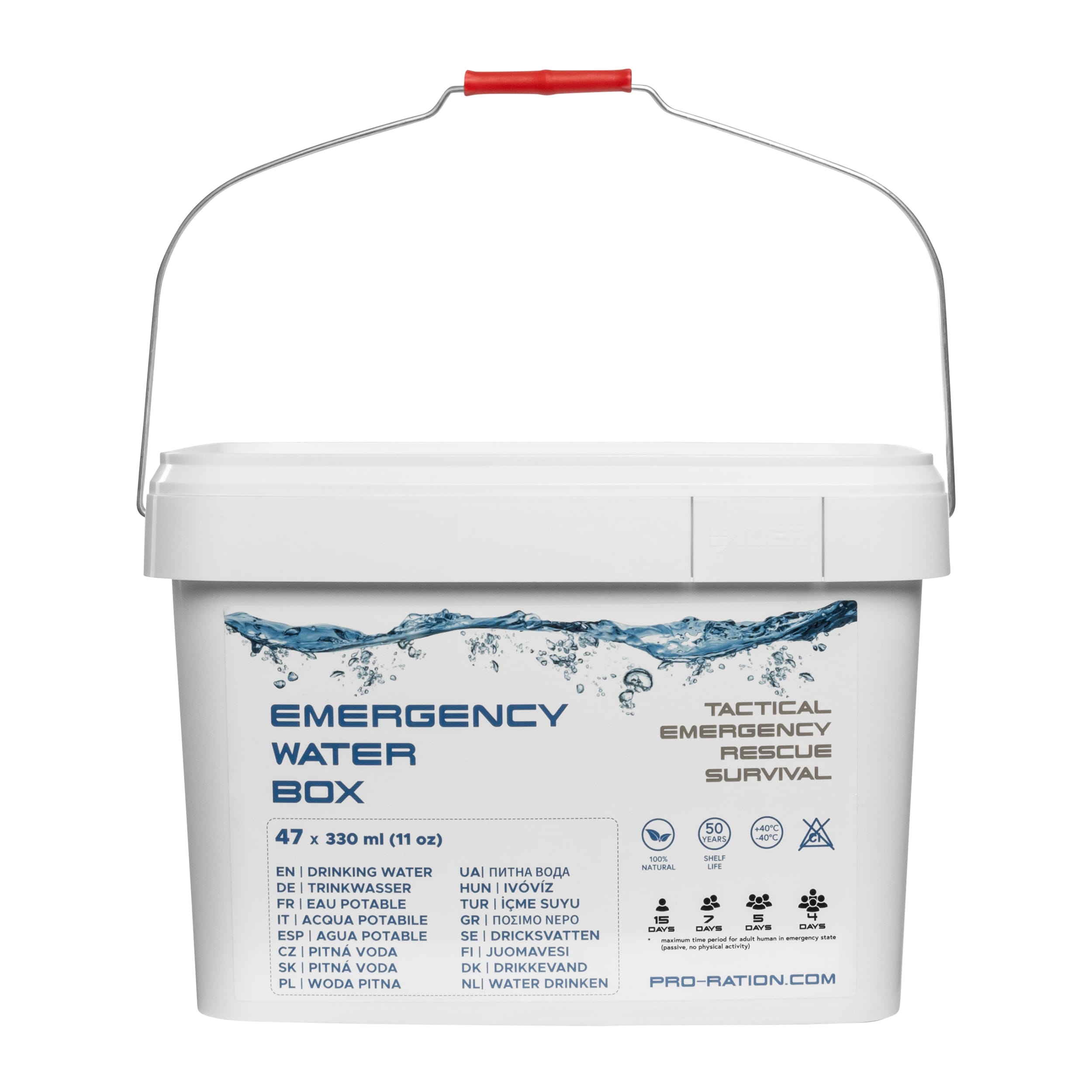 Woda pitna Pro Ration Emergency Water Box 47 x 330 ml