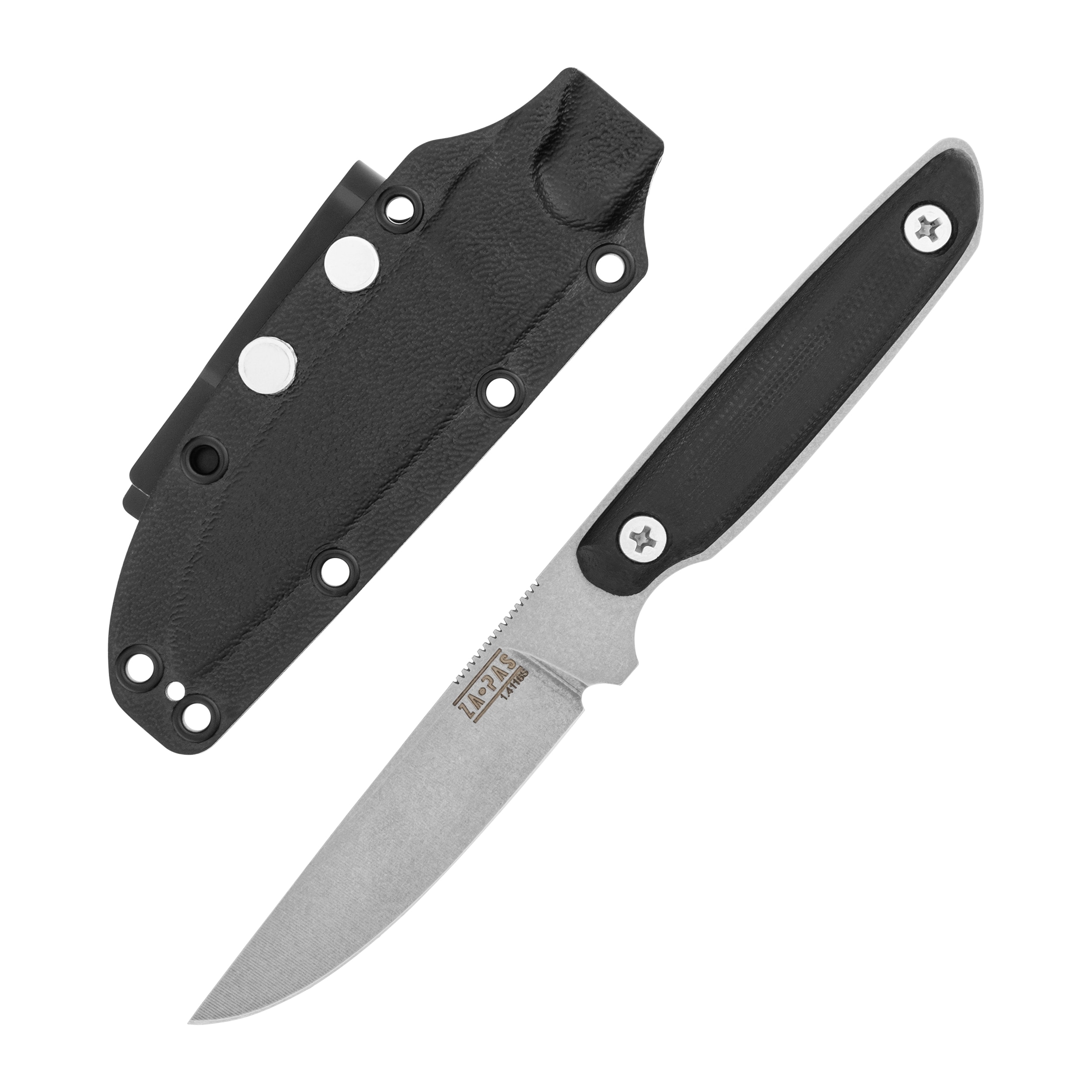 Za-Pas Eho Covered G10 Fixed Blade Knife - Stonewash