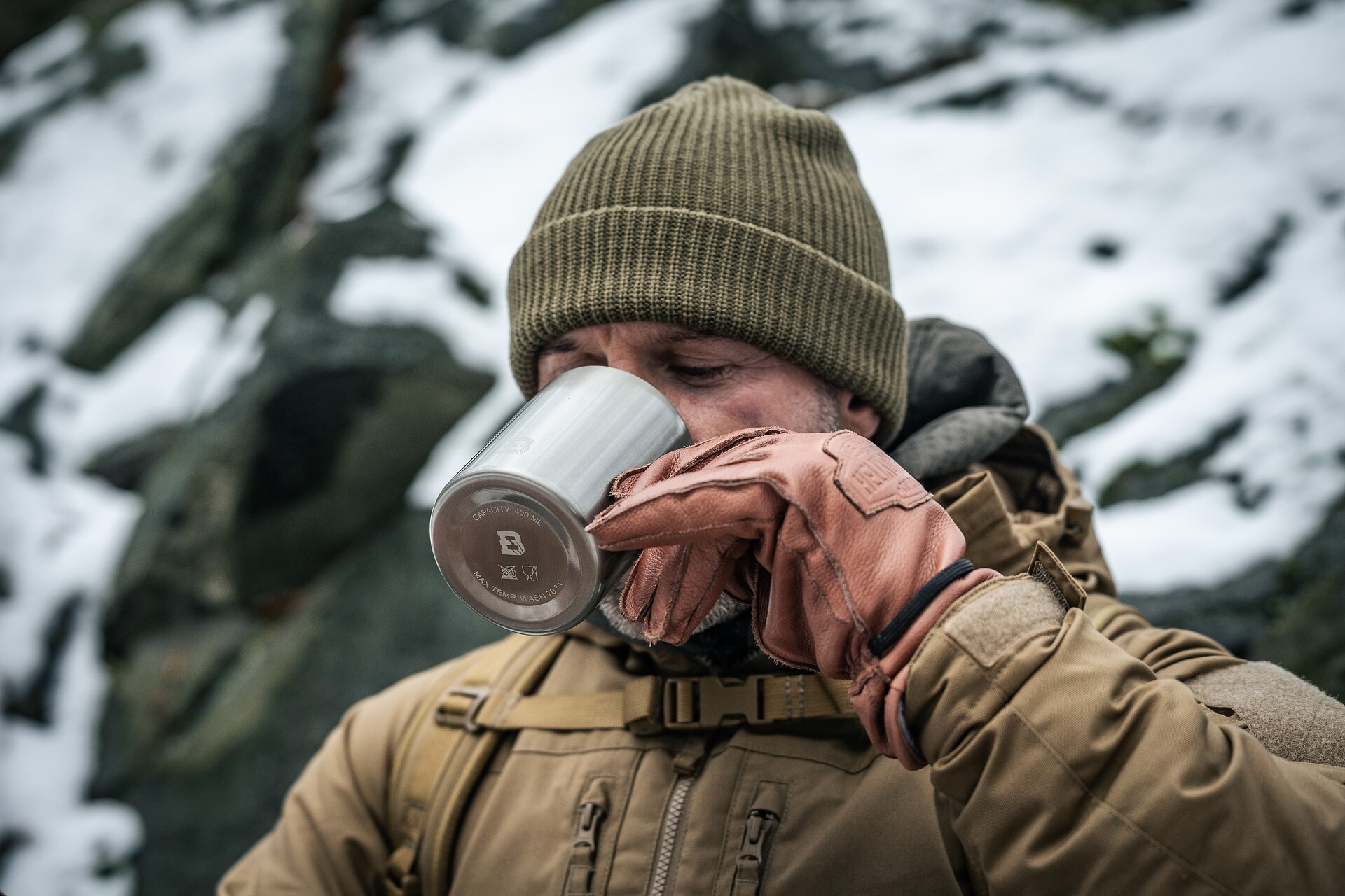 Kubek termiczny Badger Outdoor Steel Boy 400 ml - Silver