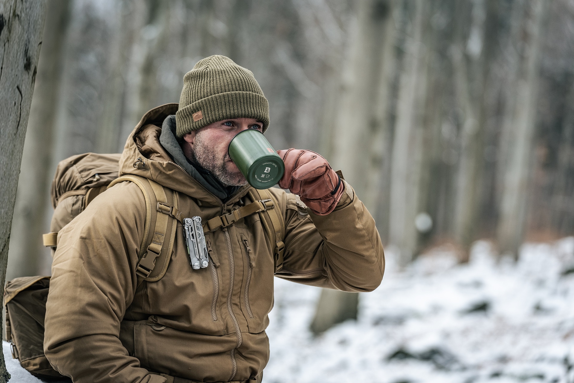 Kubek termiczny Badger Outdoor Steel Boy 400 ml - Olive