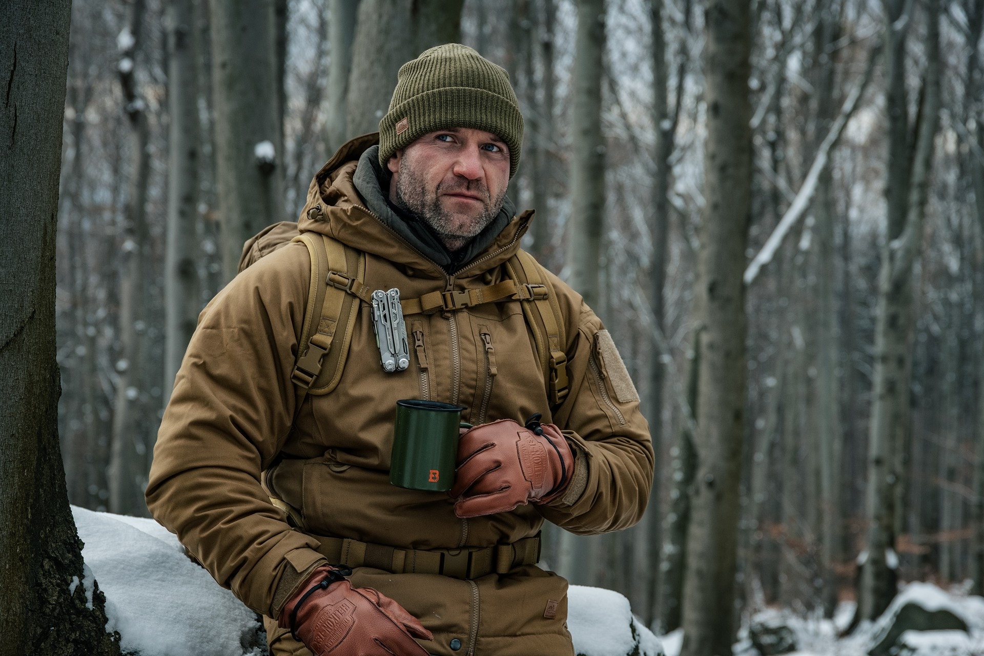 Kubek termiczny Badger Outdoor Steel Boy 400 ml - Olive