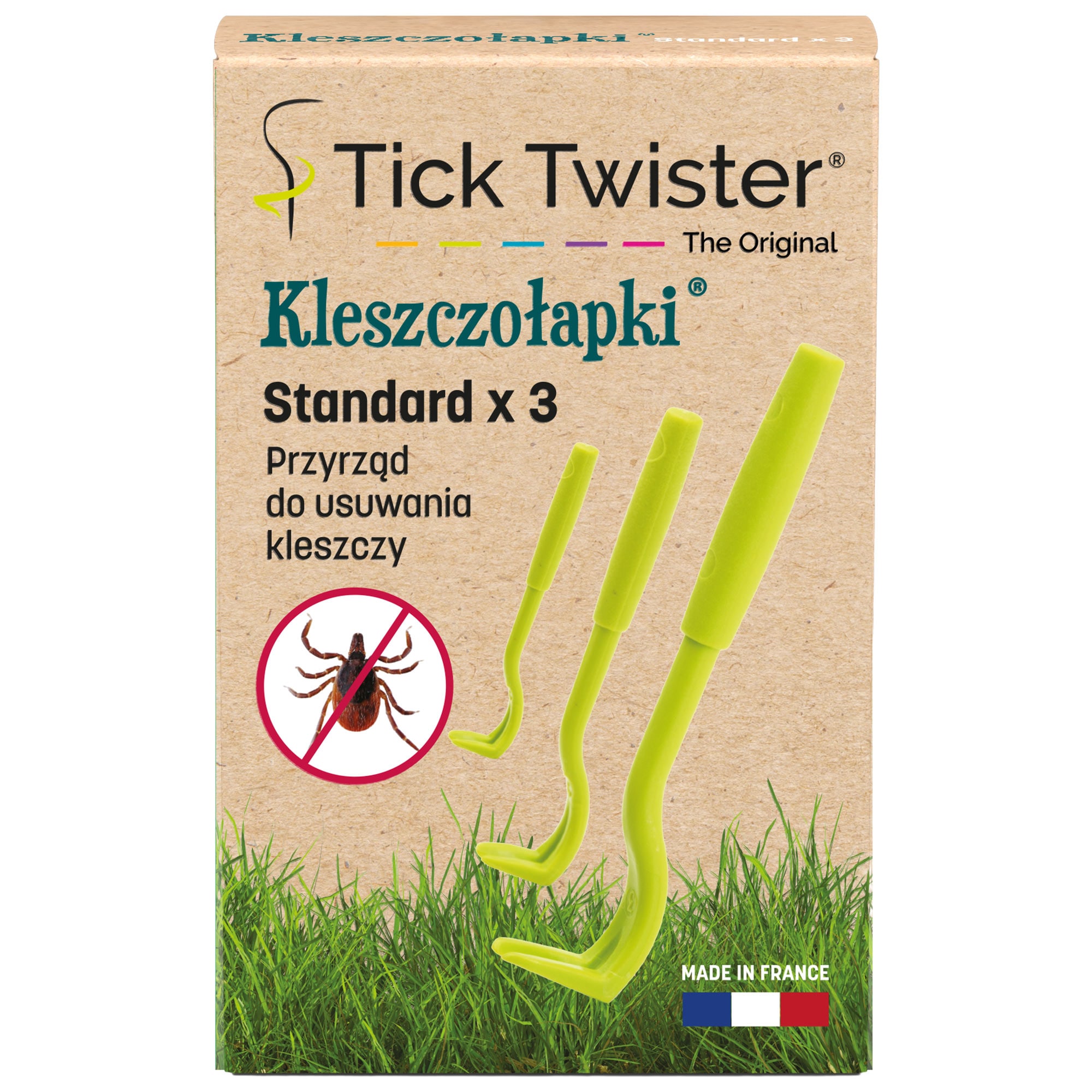 Інструмент для видалення кліщів Tick Twister Standard 3 шт. - Green