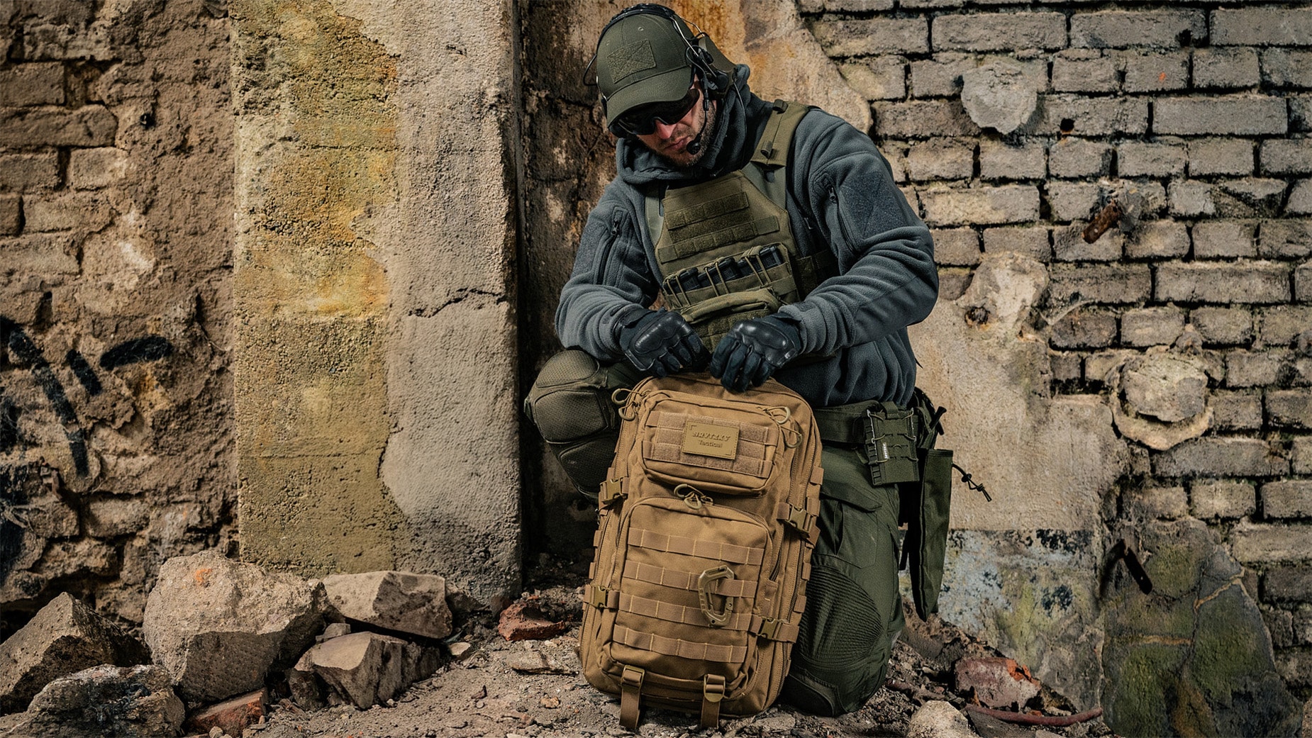 Plecak Brytzky Tactical Polygon Large 36 l - Coyote