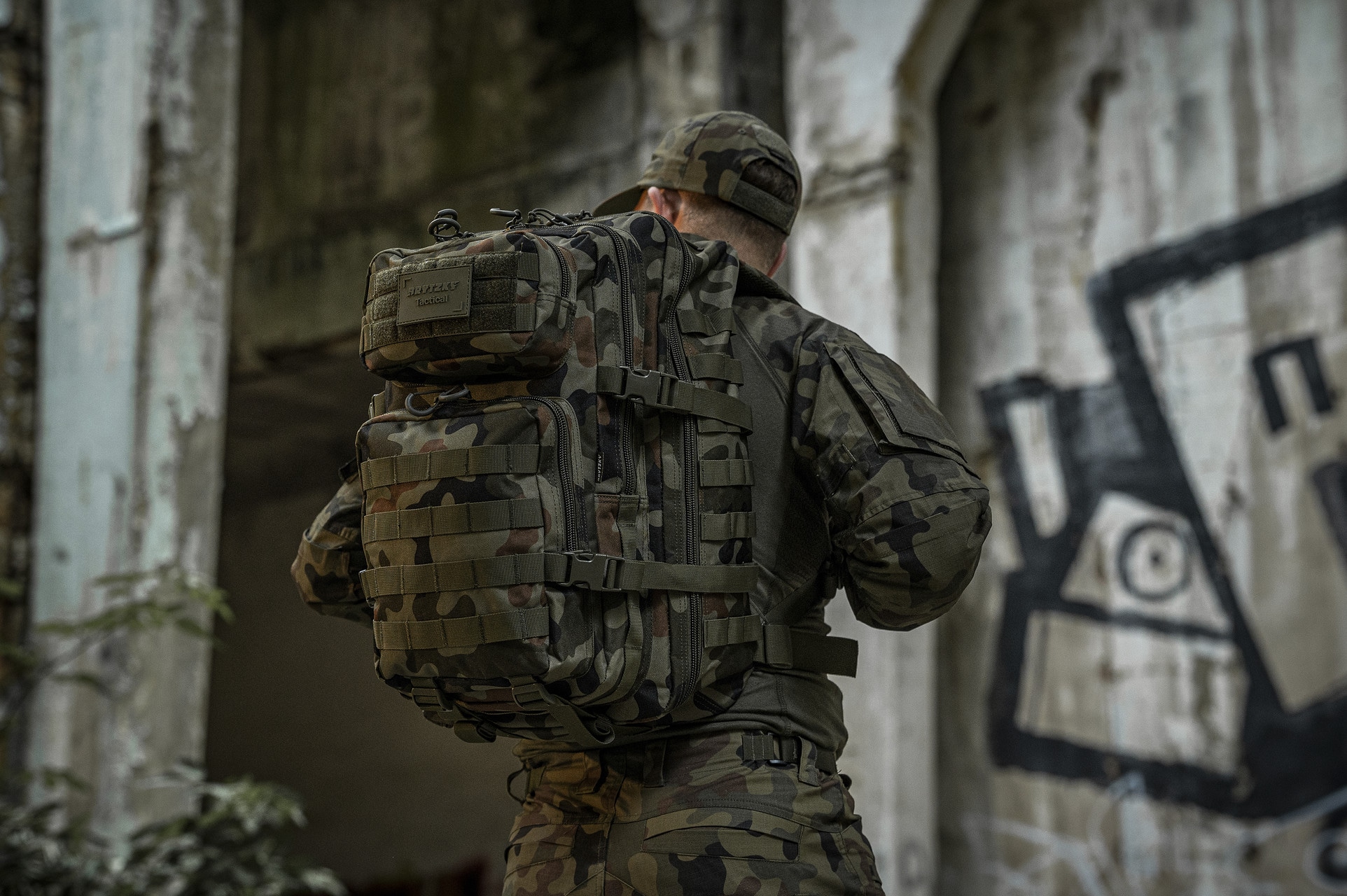 Plecak Brytzky Tactical Polygon Large 36 l - wz.93 Pantera PL Woodland