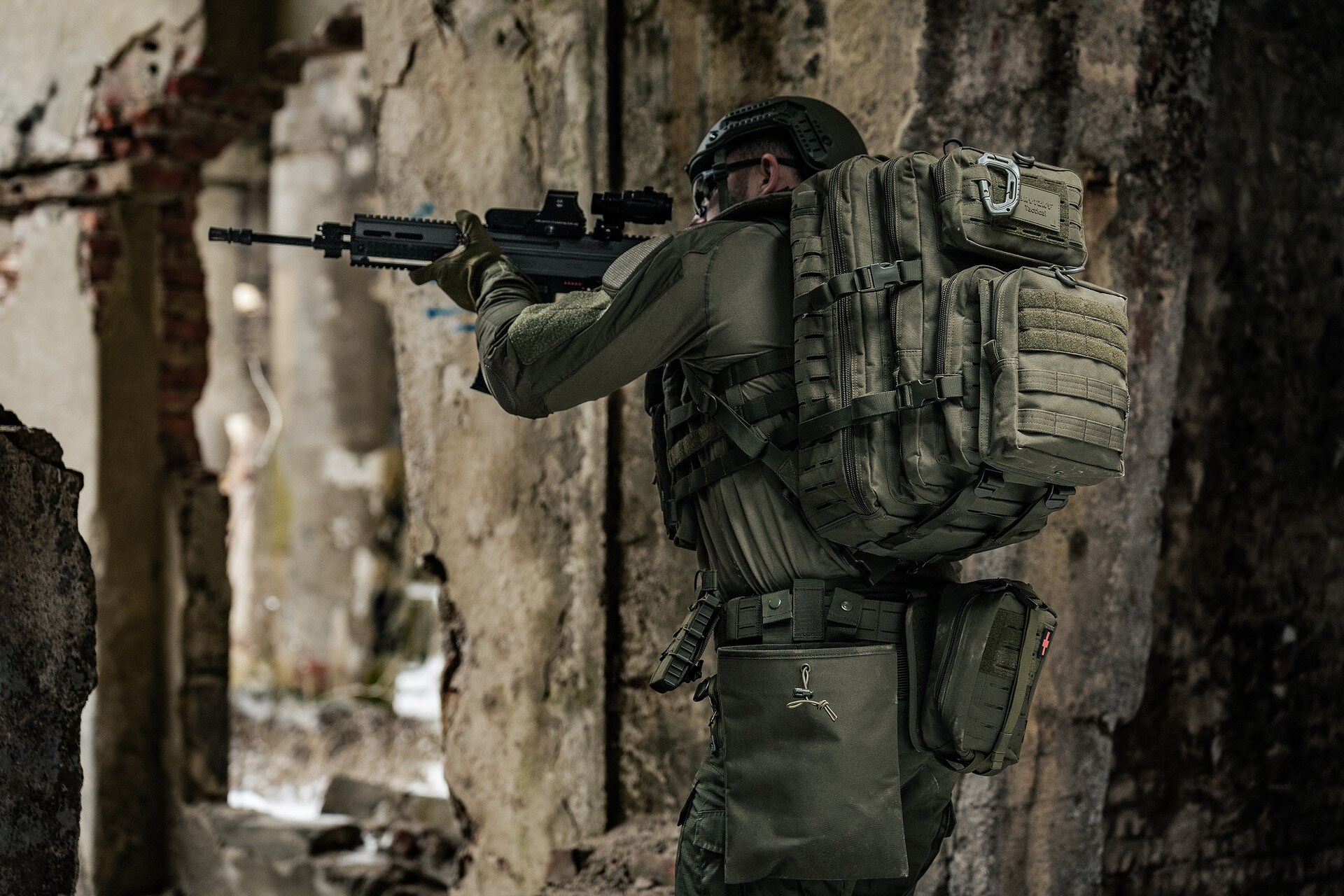 Plecak Brytzky Tactical Polygon Large Laser Cut 36 l - Olive