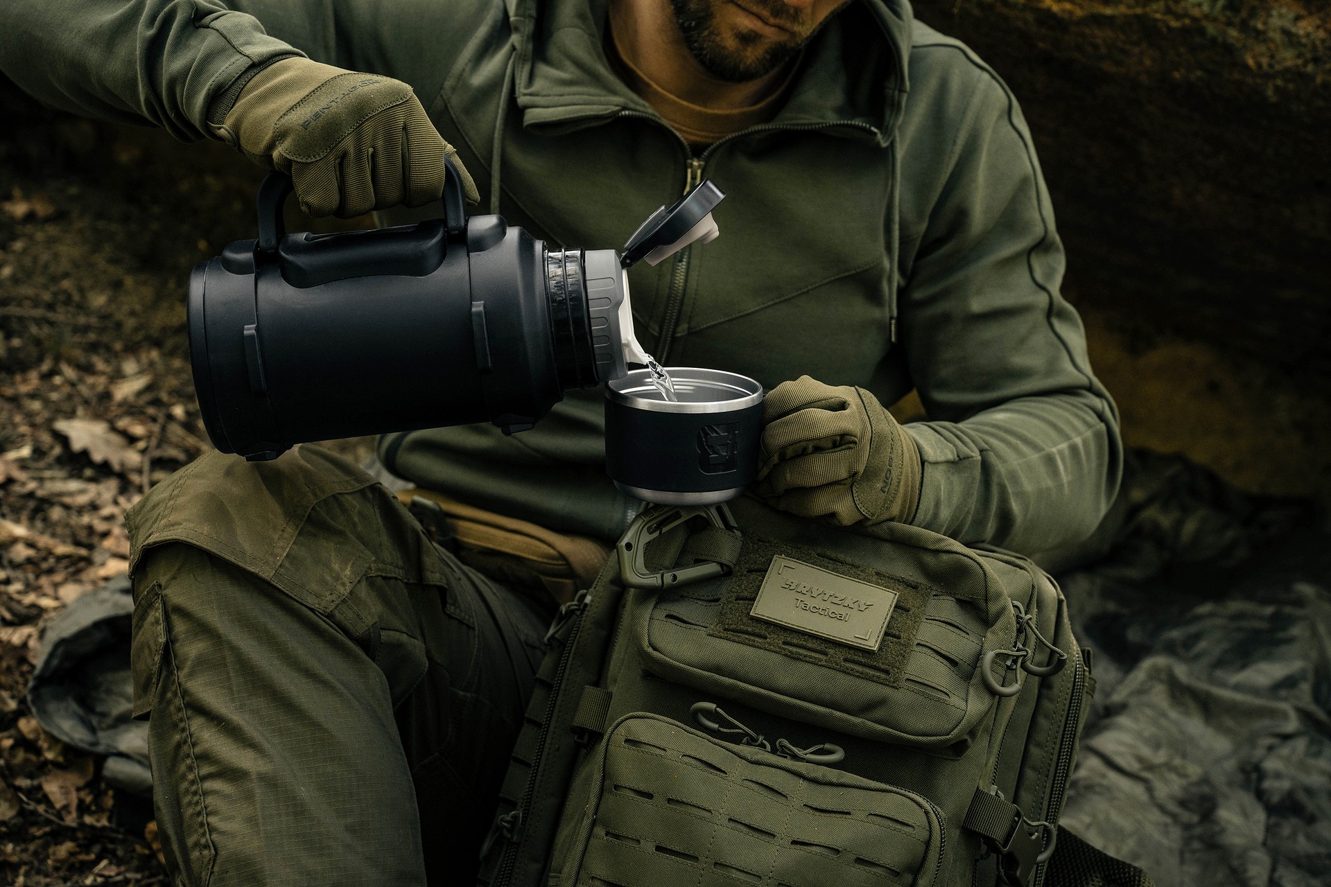 Plecak Brytzky Tactical Polygon Large Laser Cut 36 l - Olive